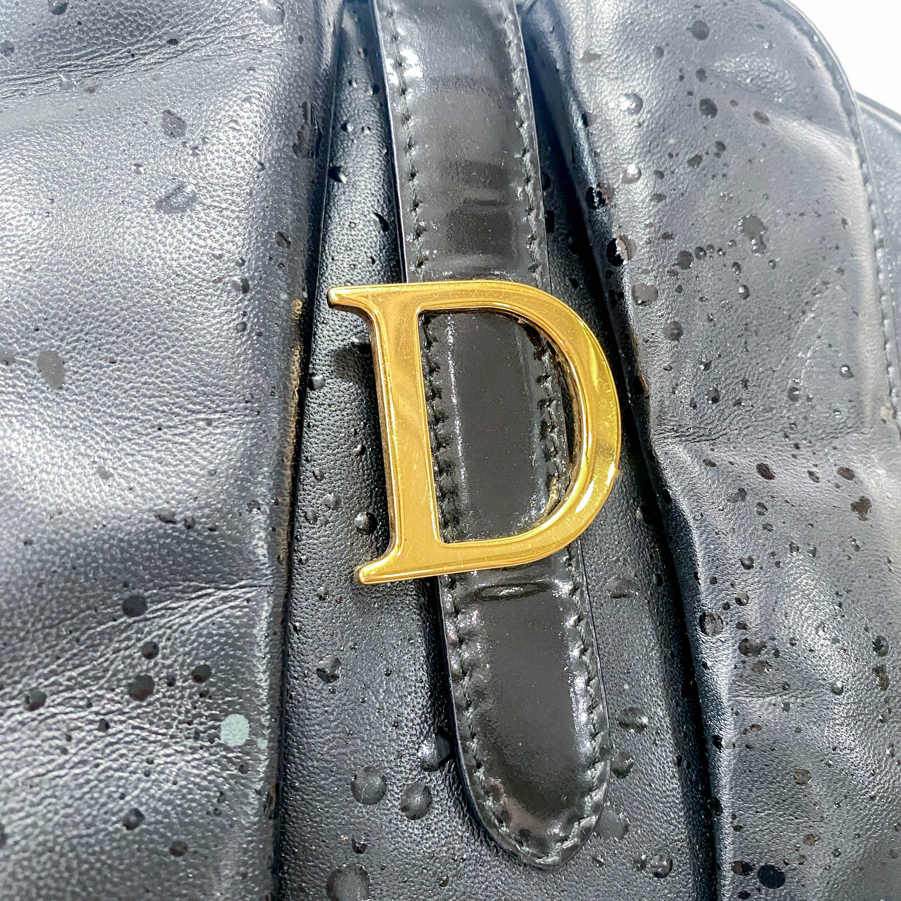 Mini Sadle Bowler Black Leather Bag