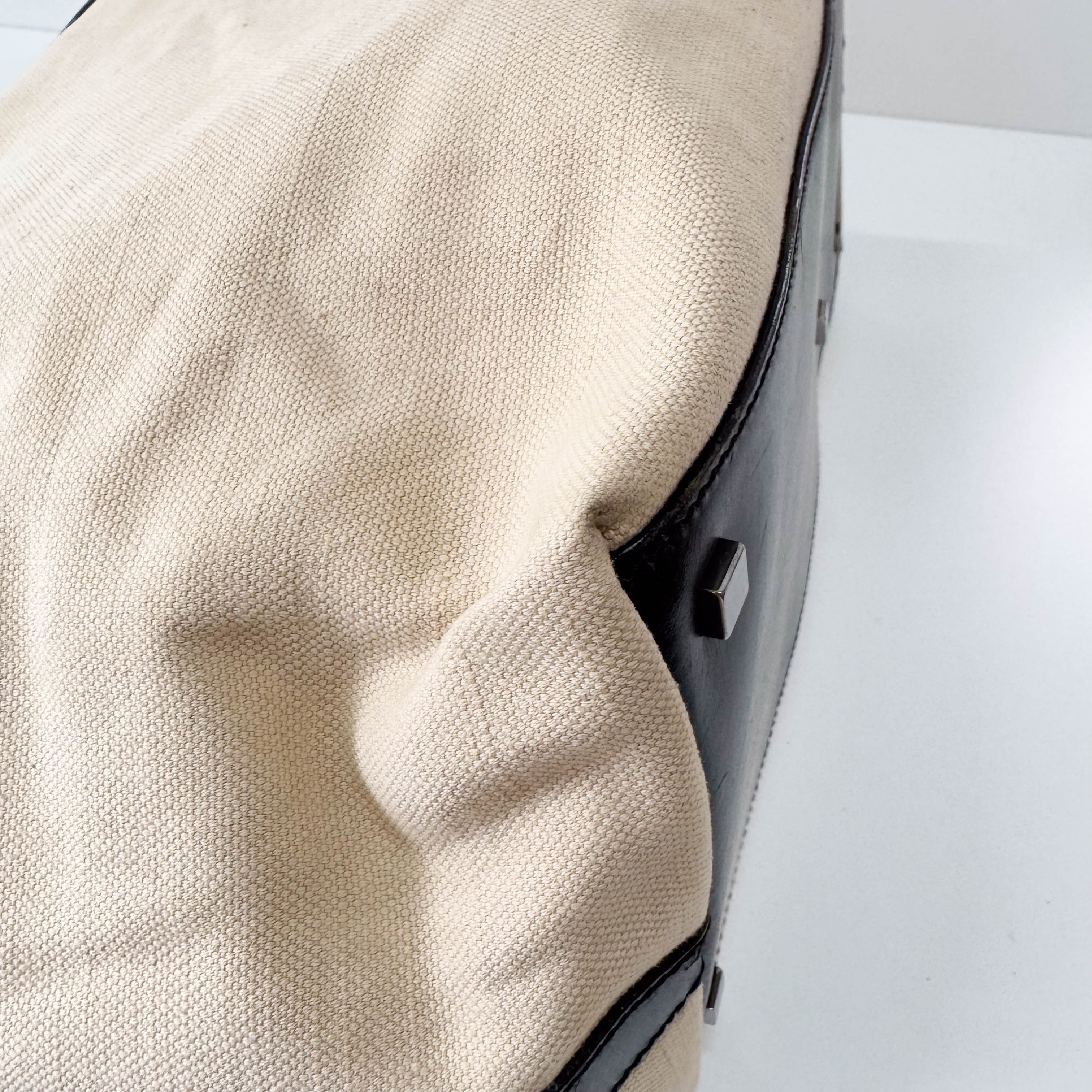 Cotton Canvas Hobo Large Shoulder Bag