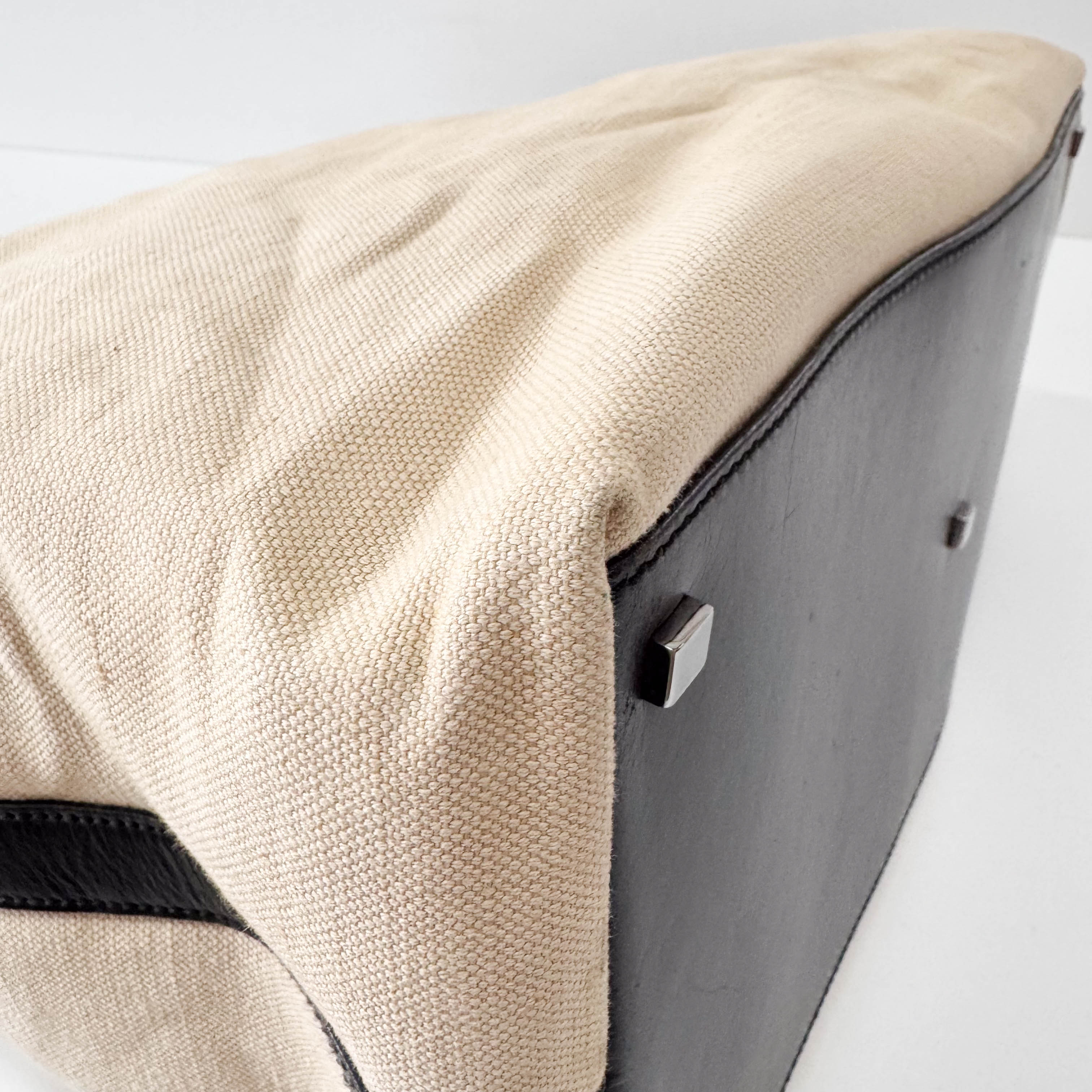 Cotton Canvas Hobo Large Shoulder Bag