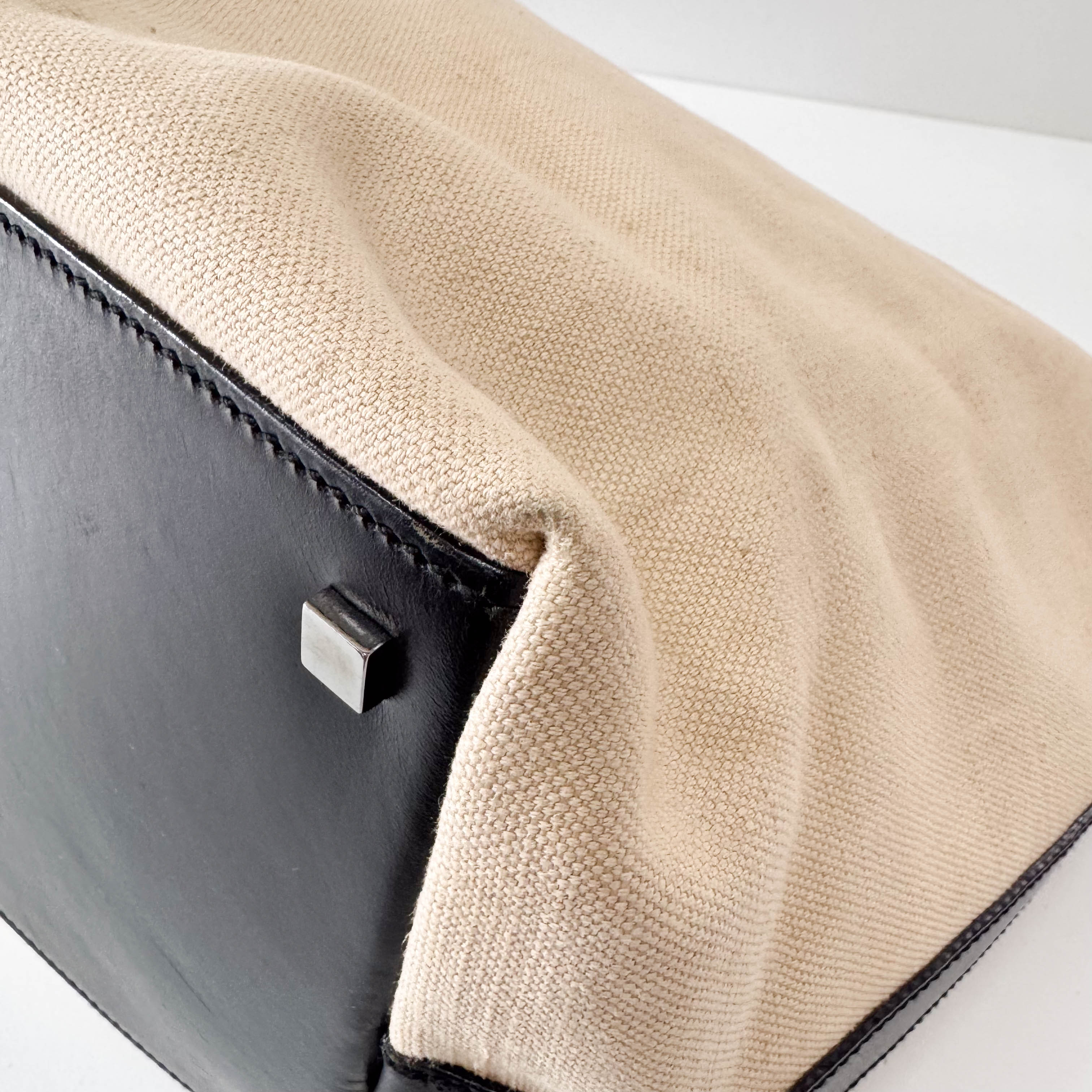 Cotton Canvas Hobo Large Shoulder Bag