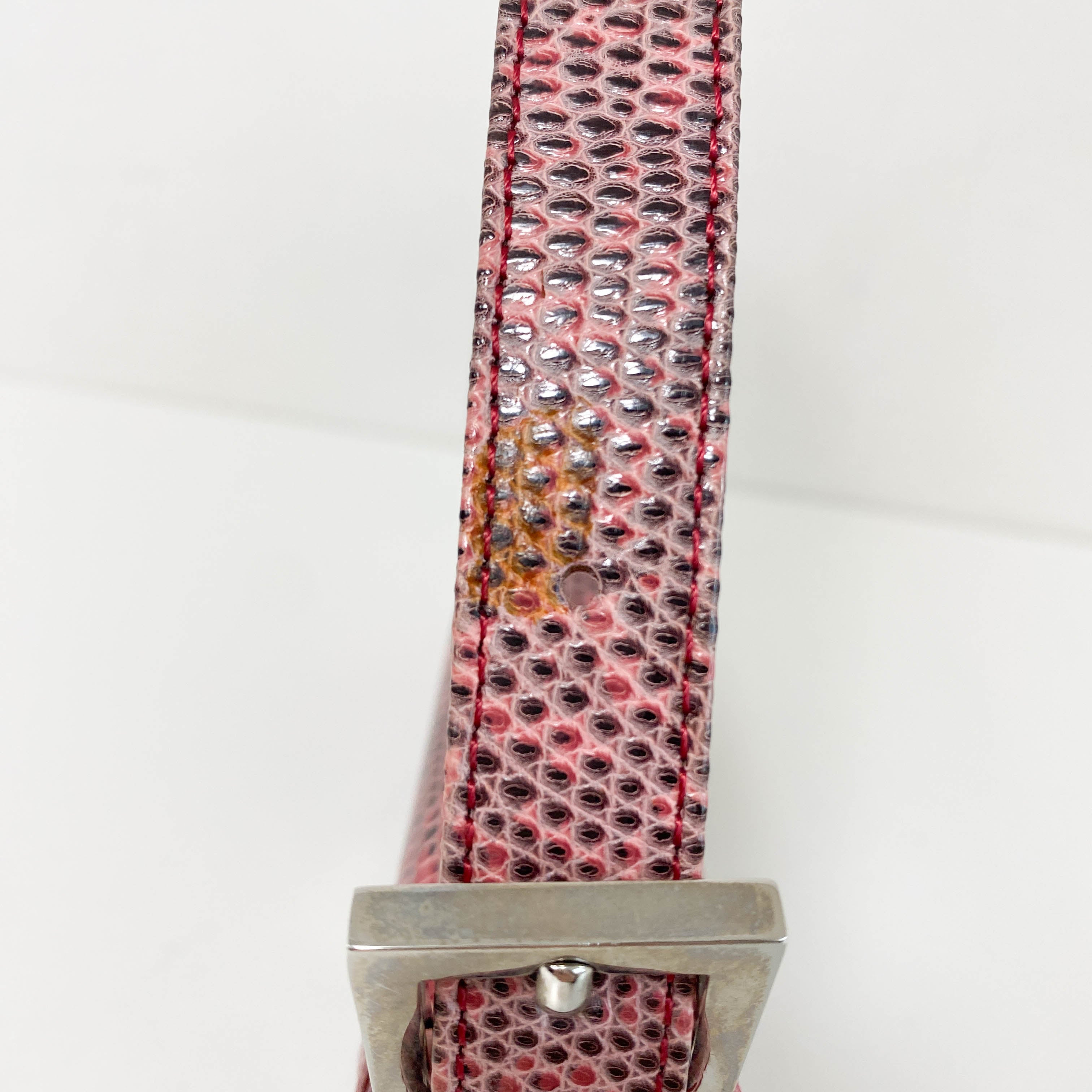 Baguette Pink Leather Shoulder Bag