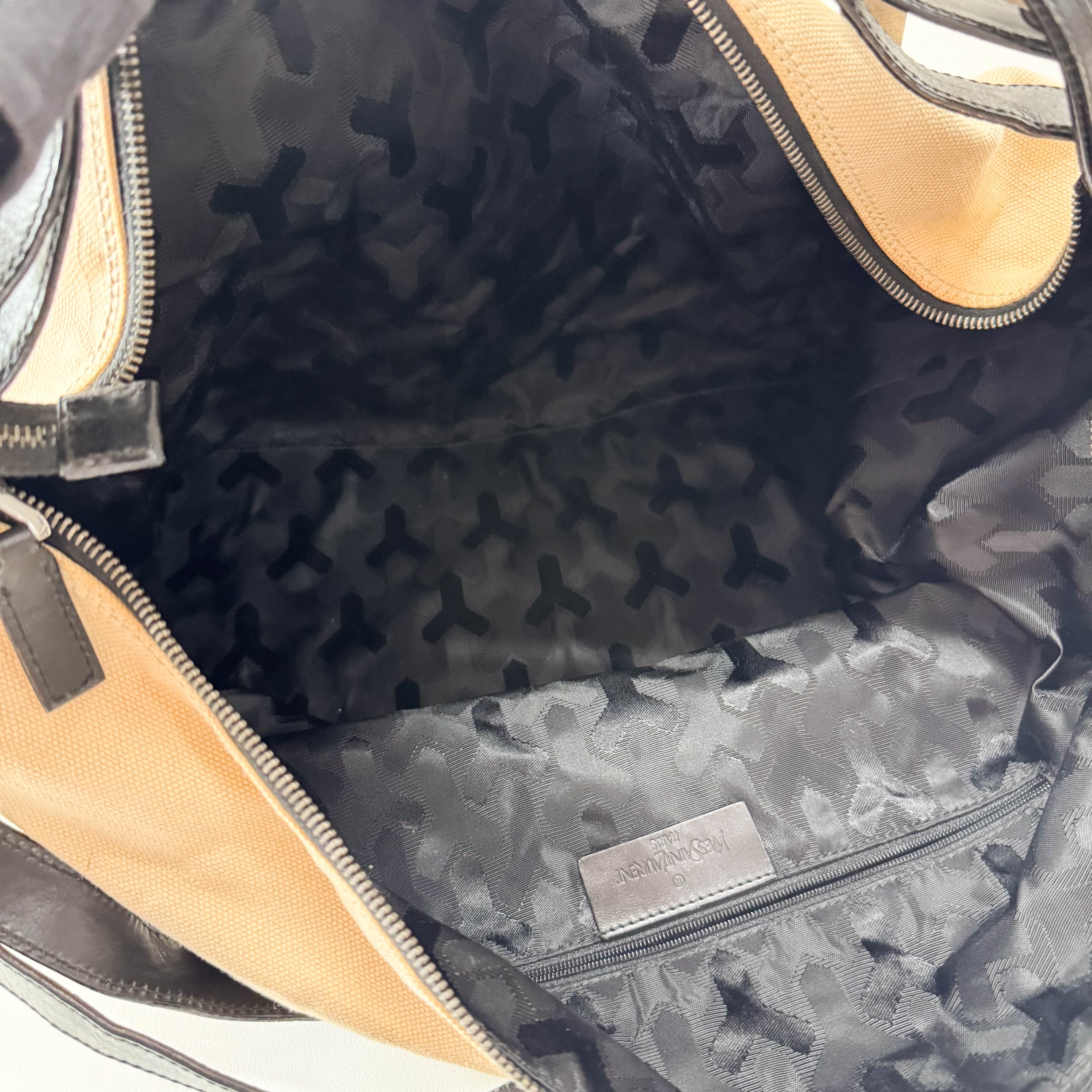 Cotton Canvas Hobo Large Shoulder Bag