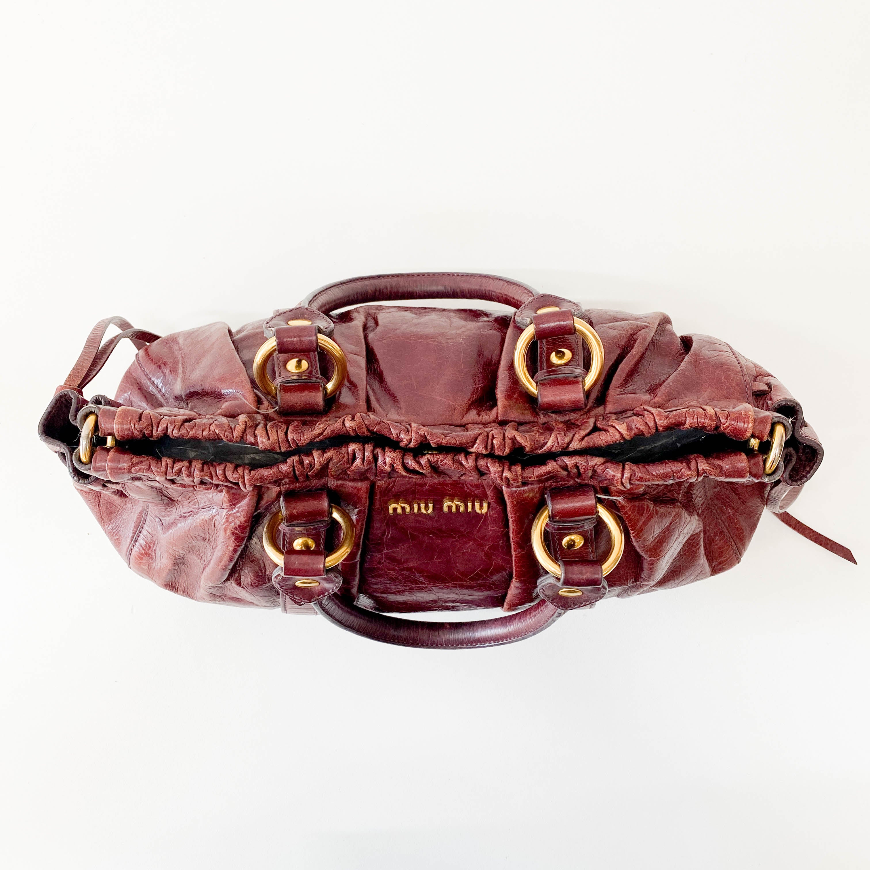 Vitello Burgundy Calfskin Handbag