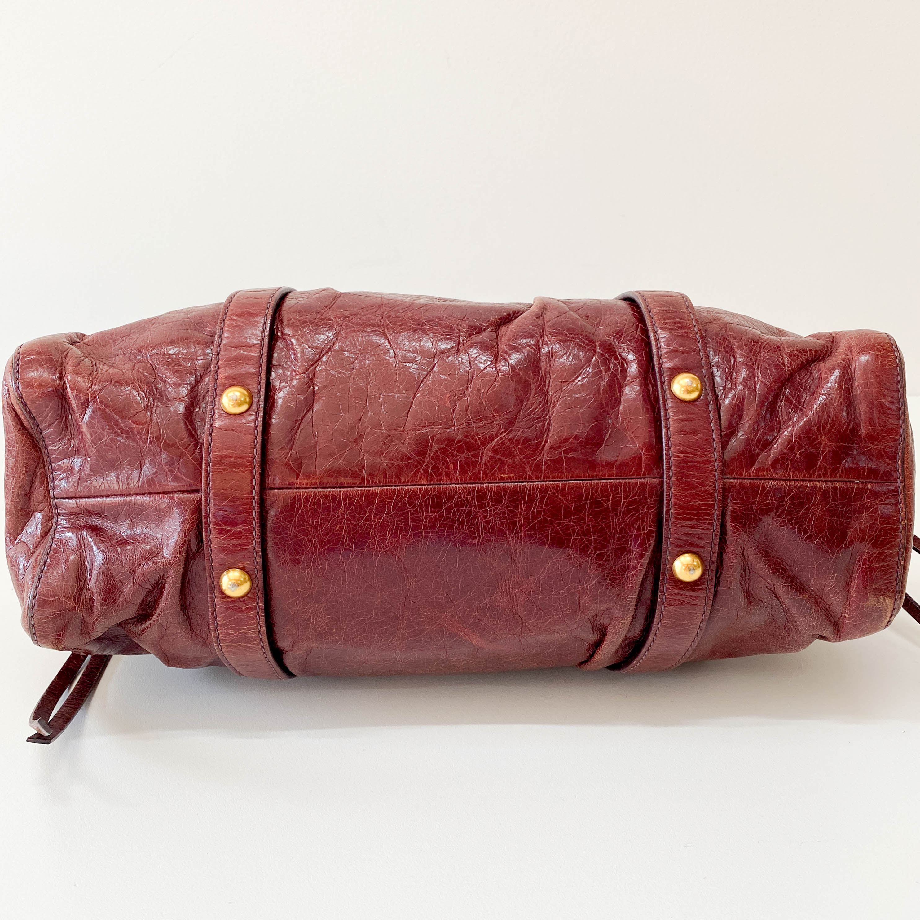 Vitello Burgundy Calfskin Handbag