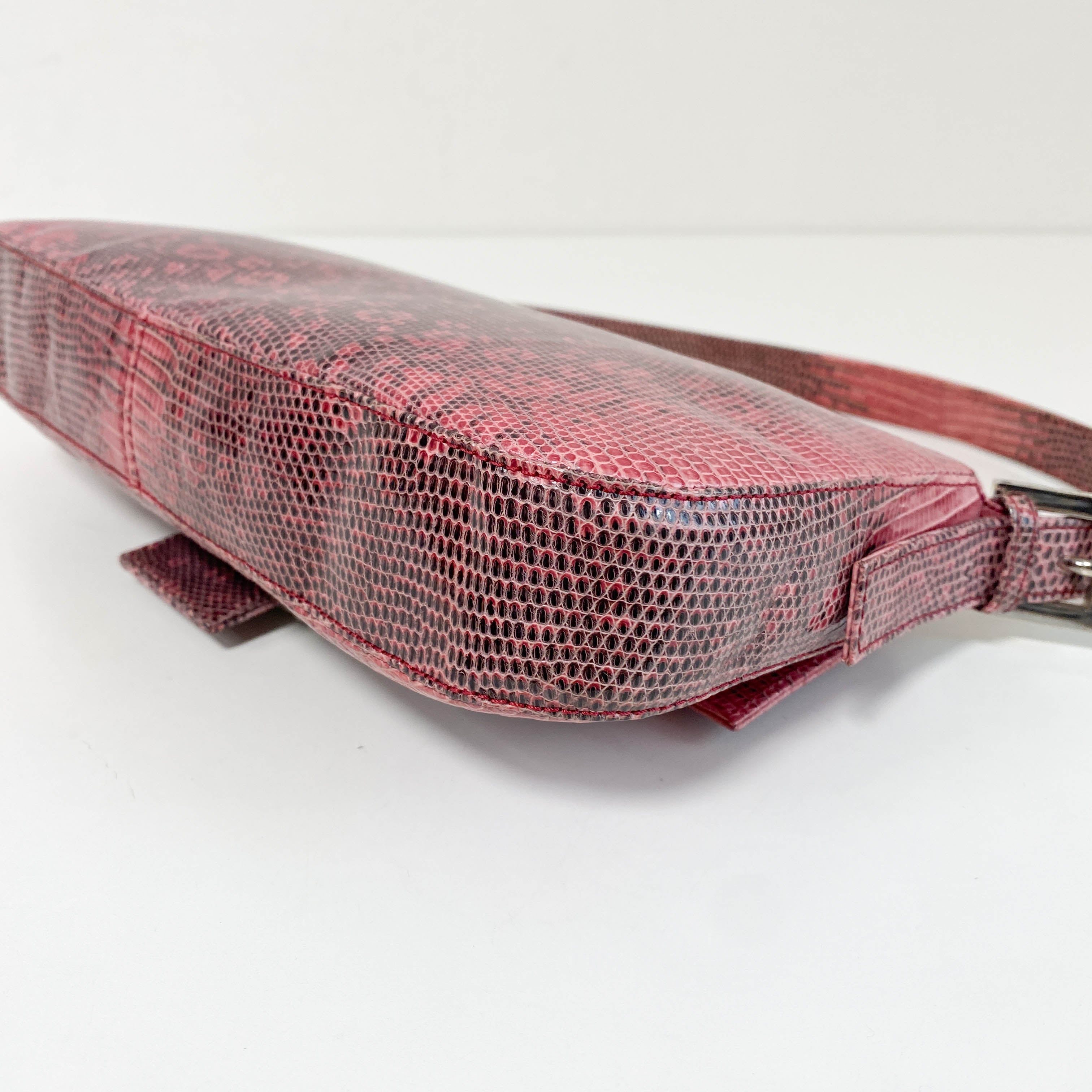 Baguette Pink Leather Shoulder Bag