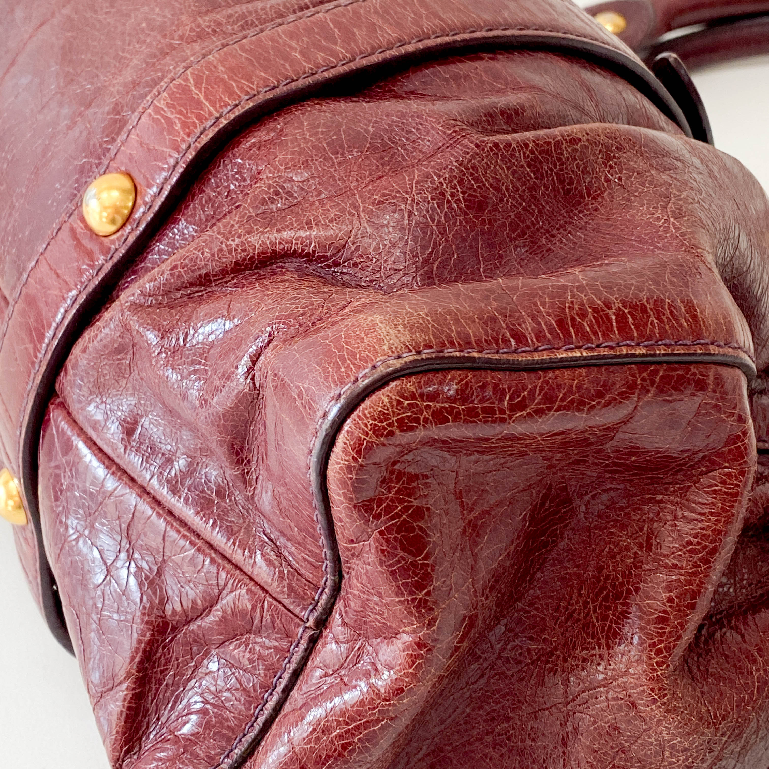 Vitello Burgundy Calfskin Handbag