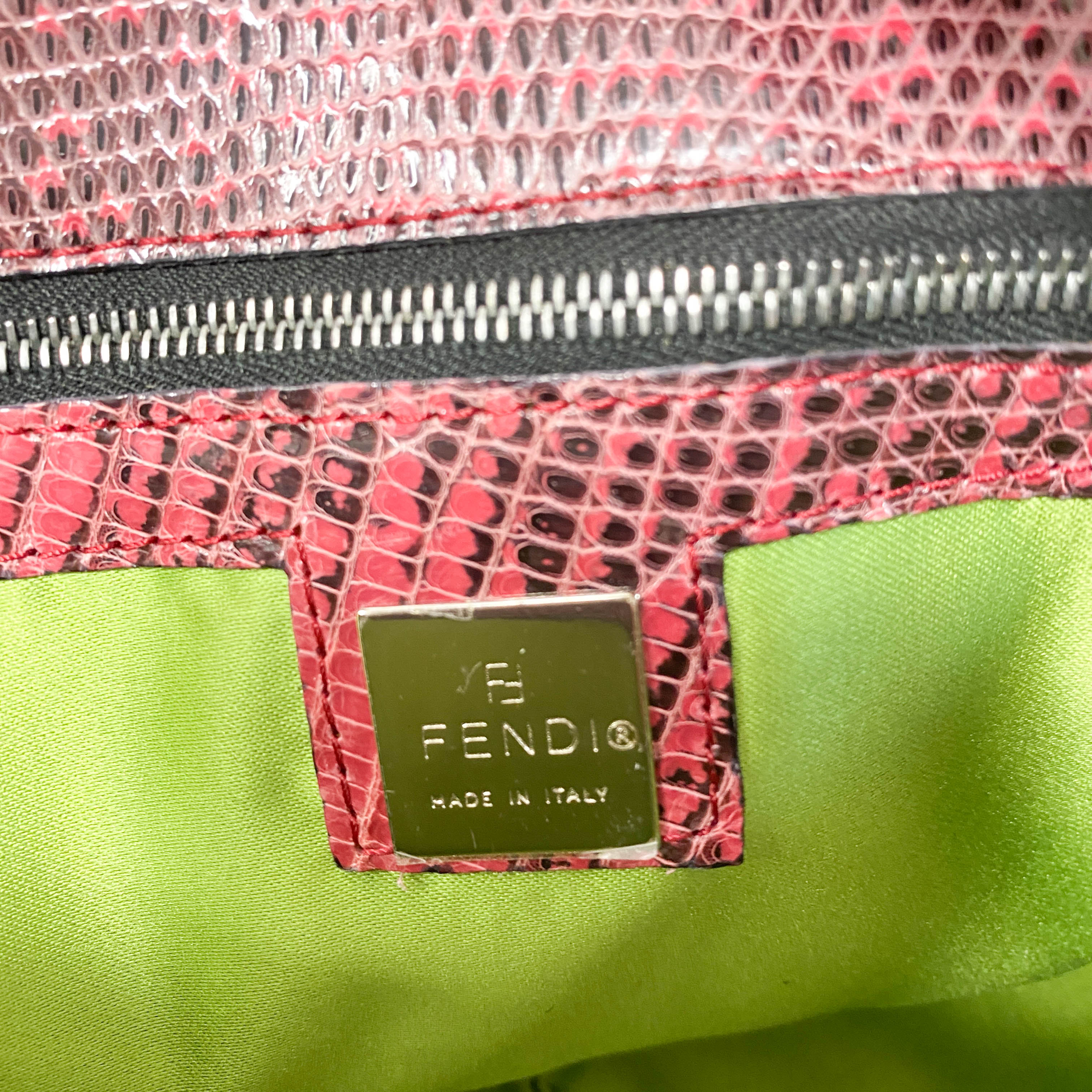 Baguette Pink Leather Shoulder Bag