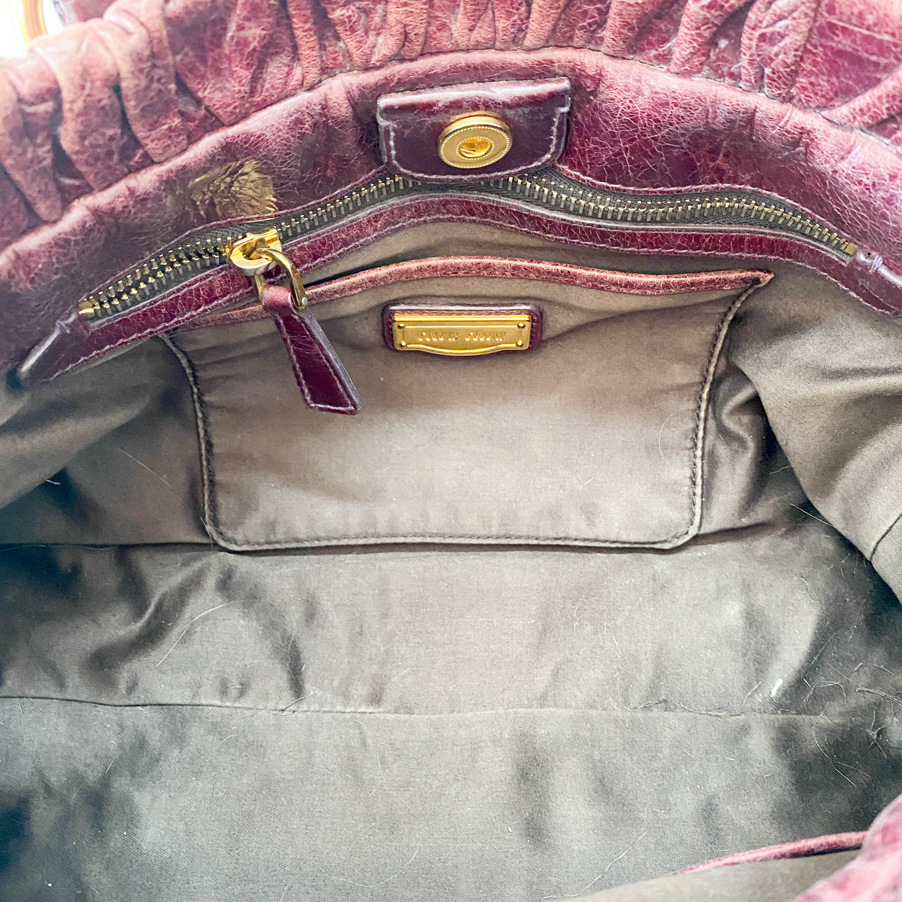 Vitello Burgundy Calfskin Handbag