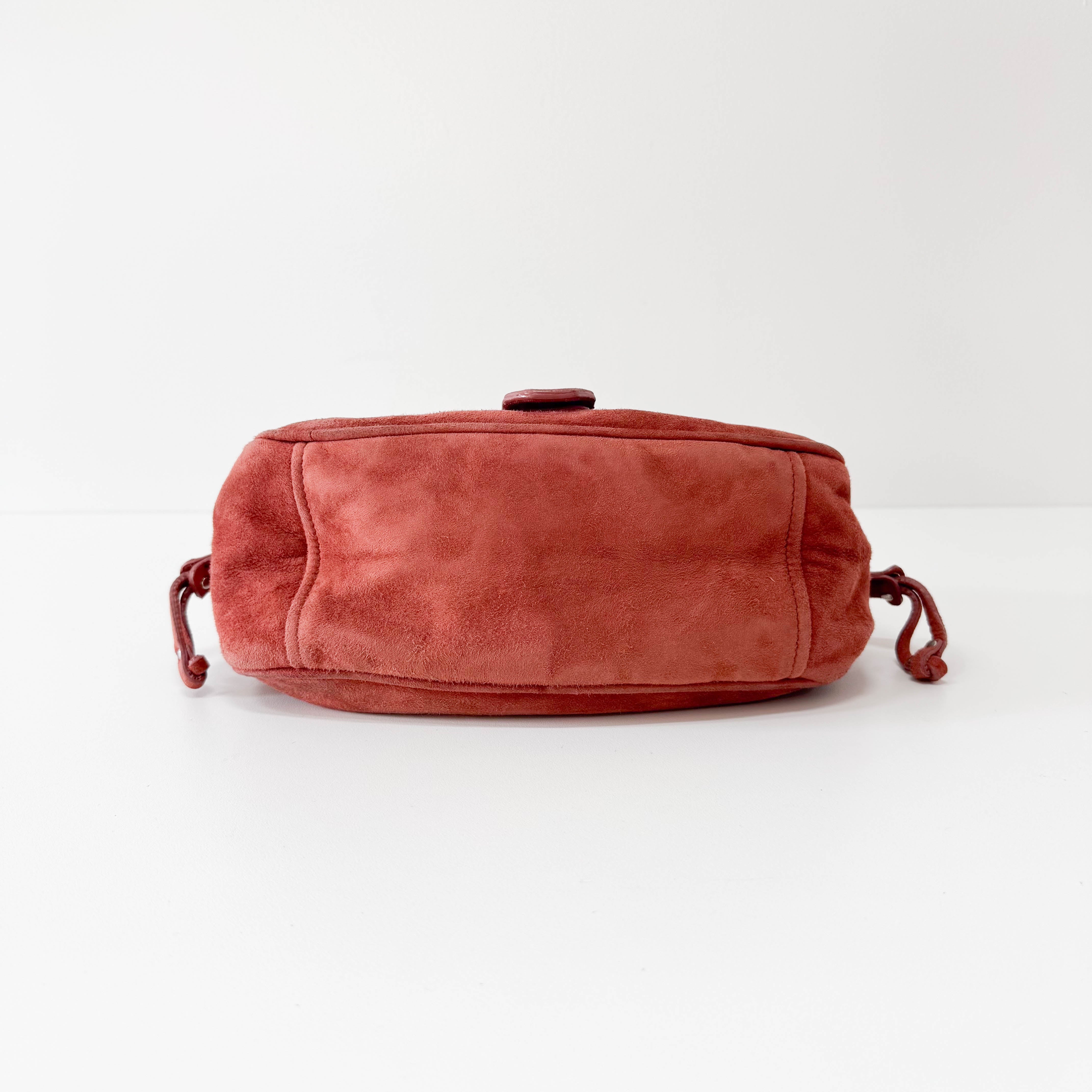 Archive Pink Suede Shoulder Bag