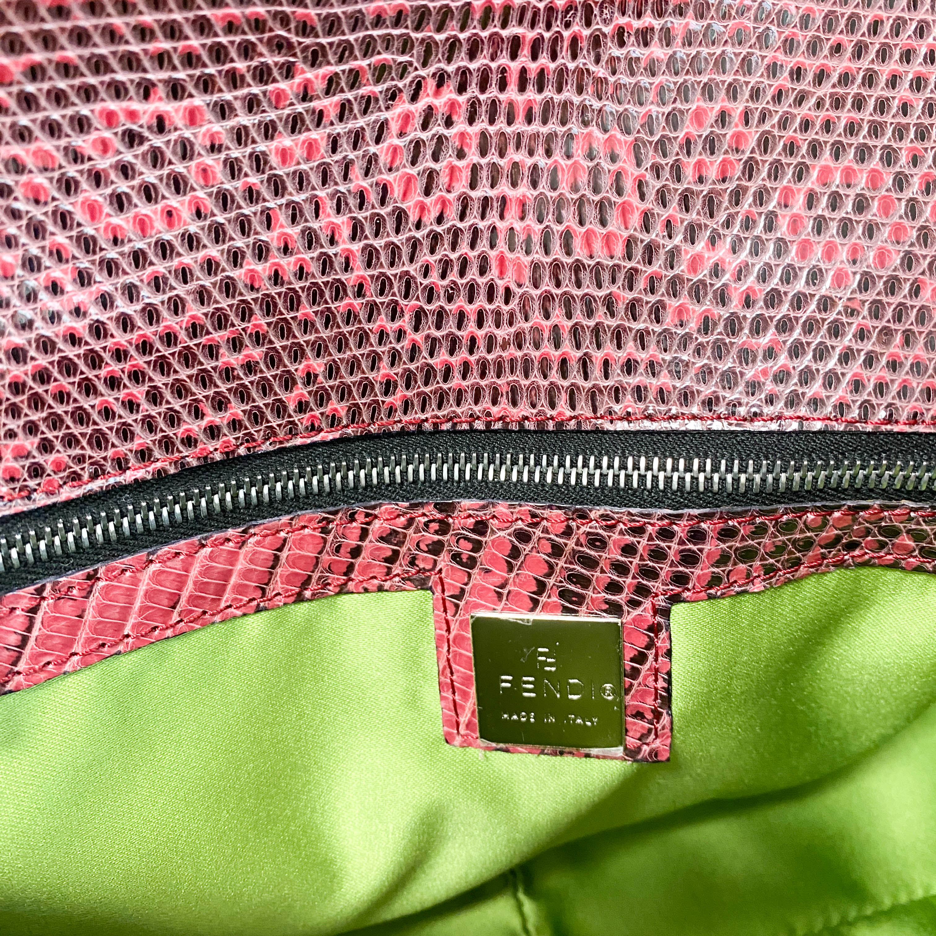 Baguette Pink Leather Shoulder Bag