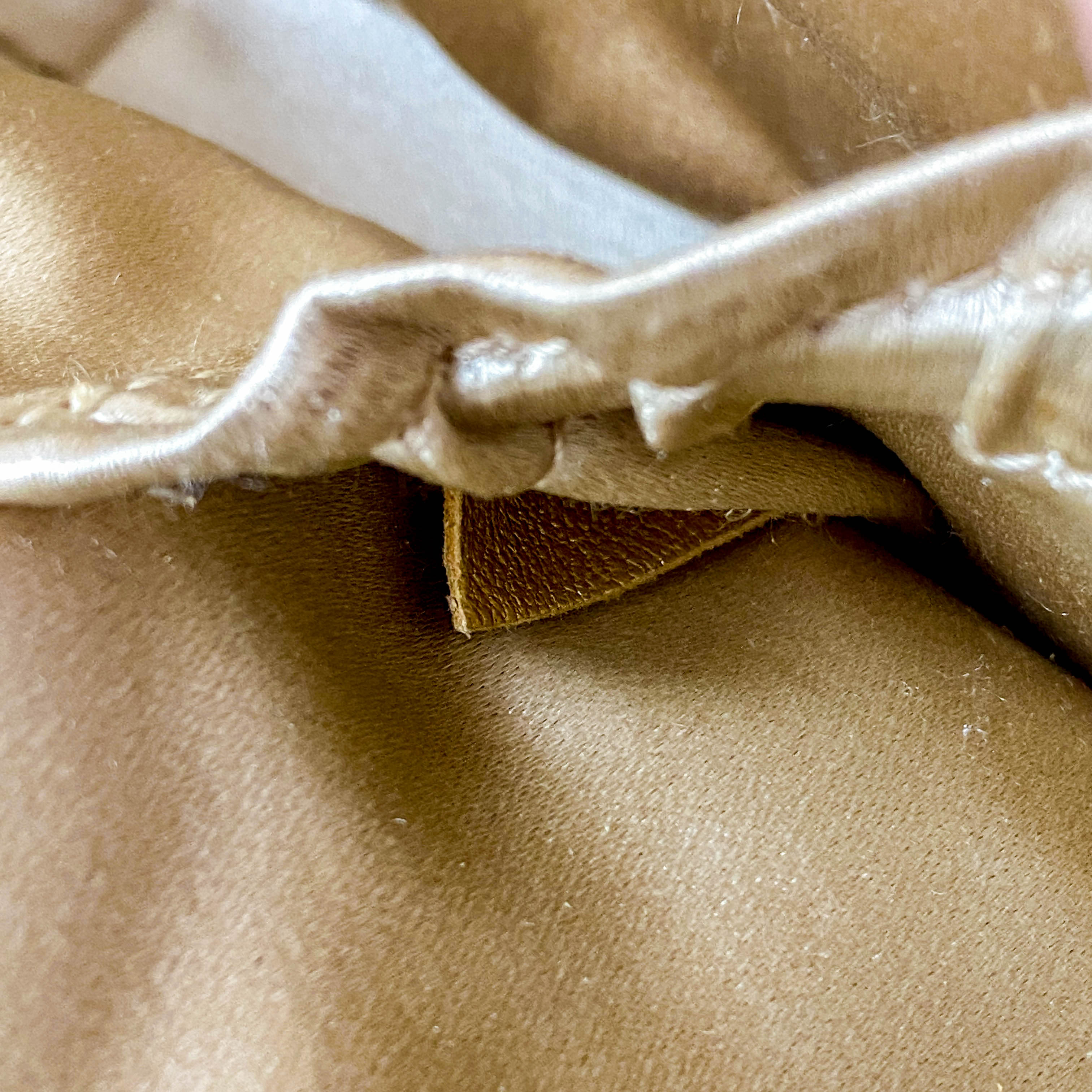 Extraordinaire Neutral Monogram Suede Handbag