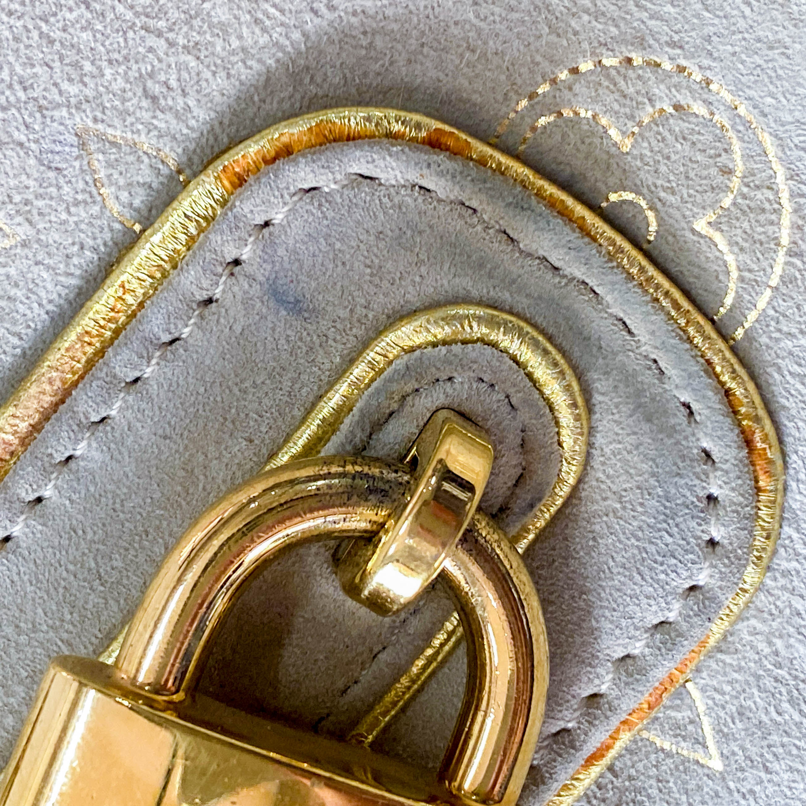 Extraordinaire Neutral Monogram Suede Handbag