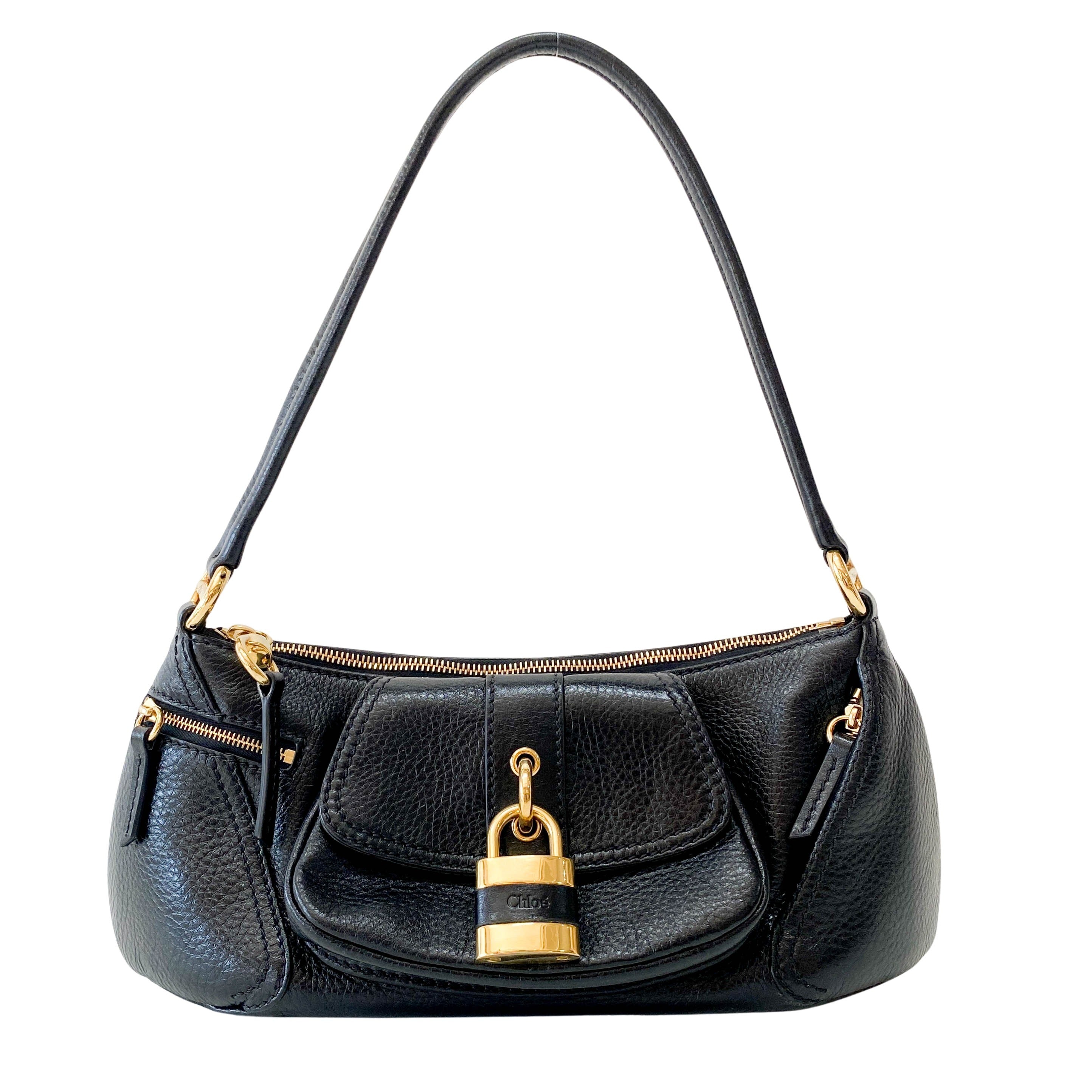 Black Leather Shoulder Bag