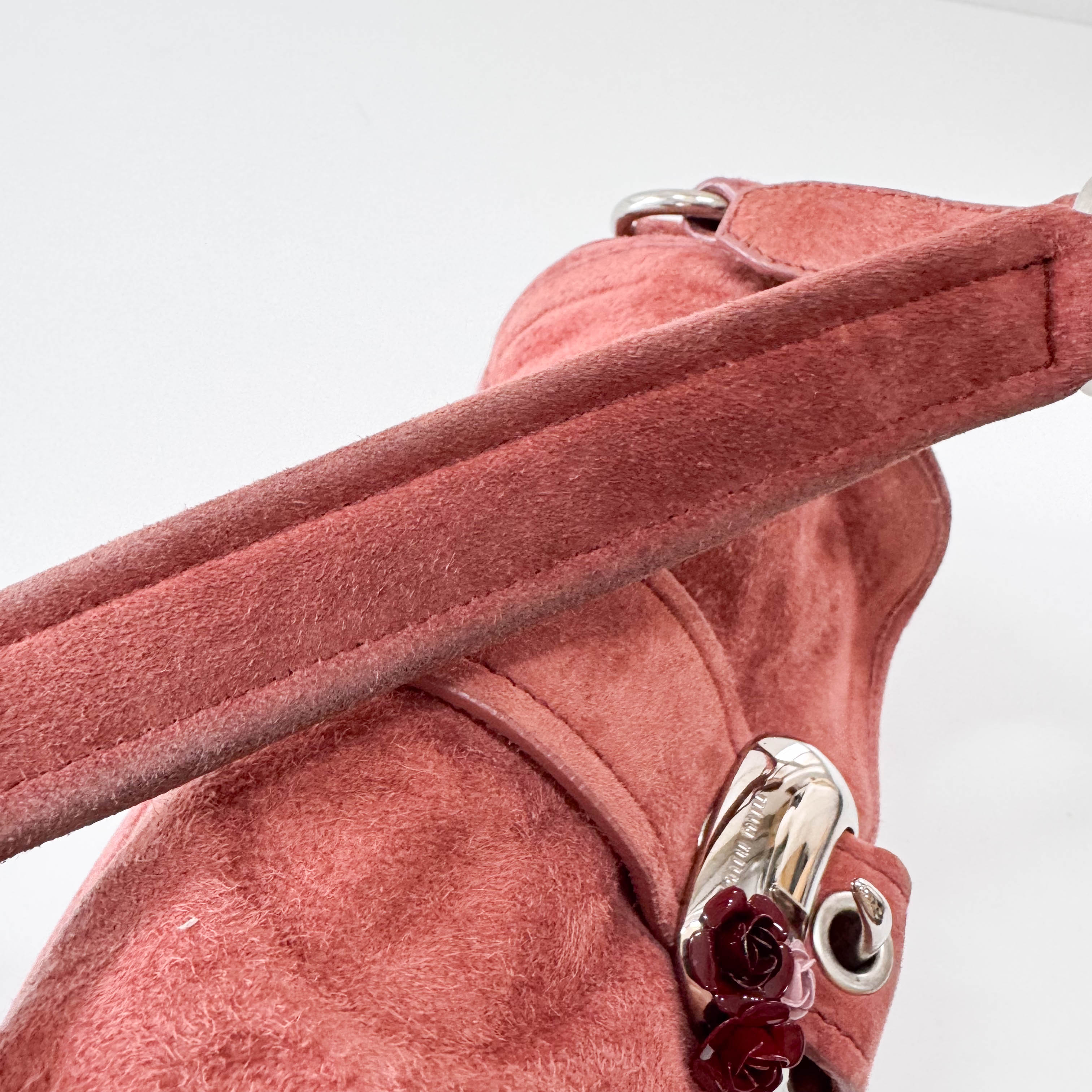 Archive Pink Suede Shoulder Bag