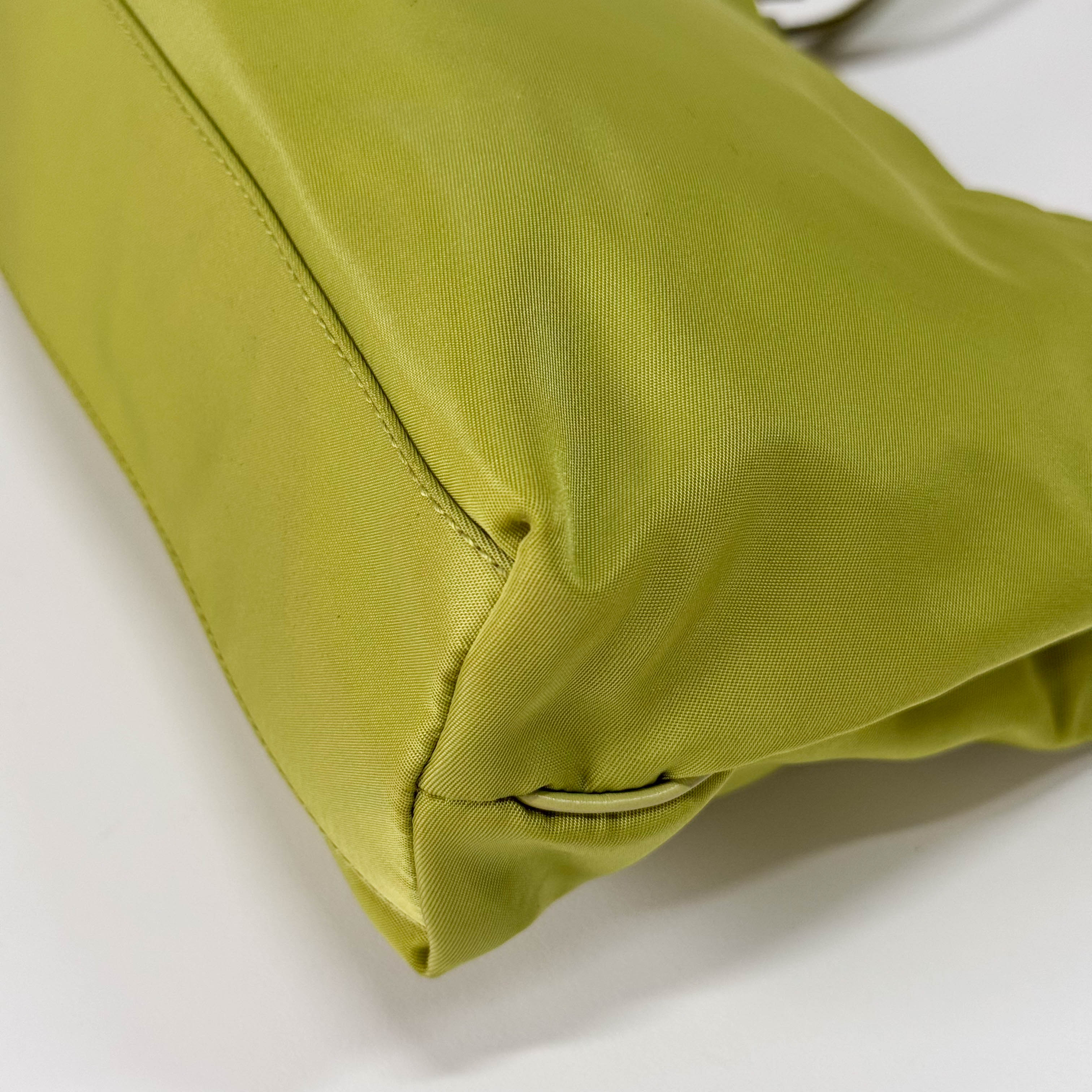 Green Nylon Shoulder Bag