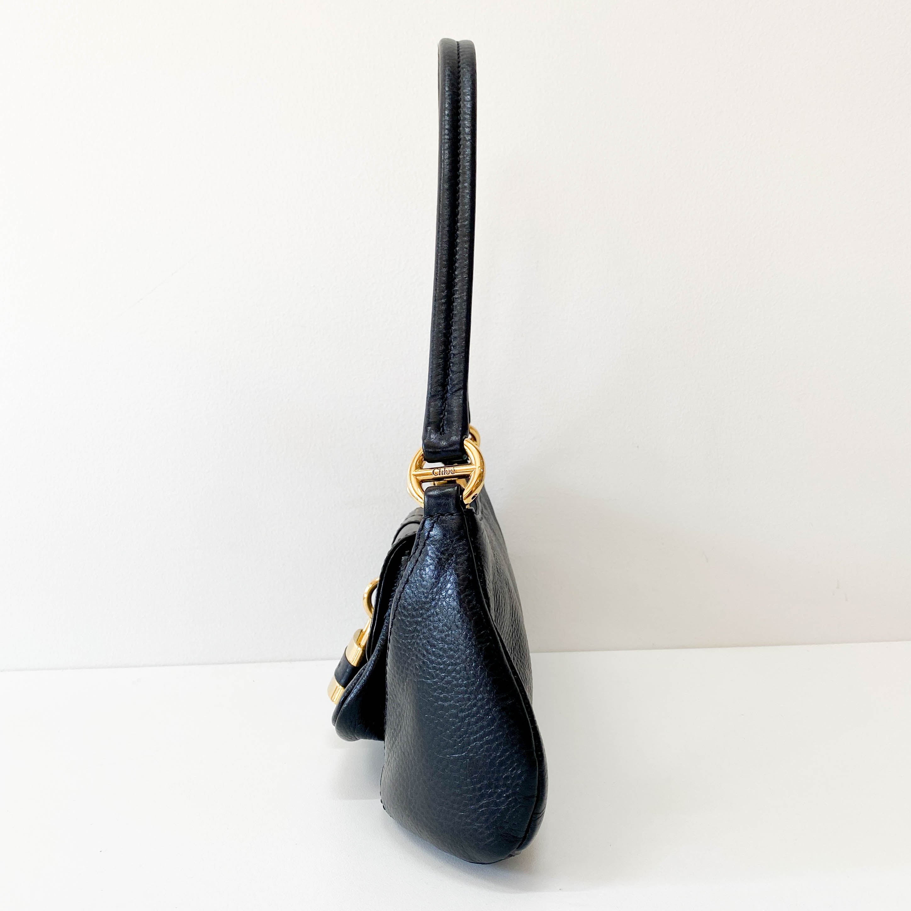 Black Leather Shoulder Bag