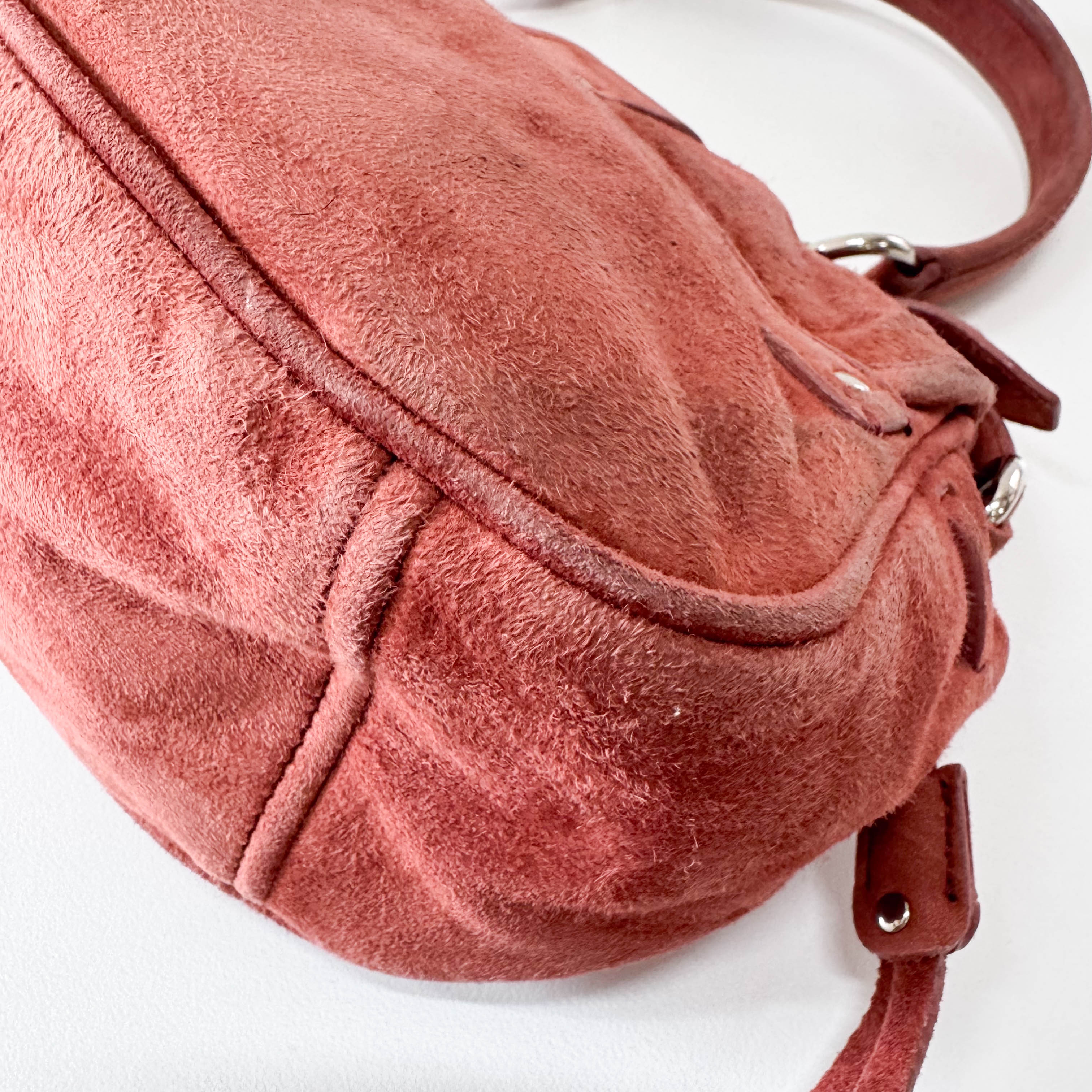 Archive Pink Suede Shoulder Bag