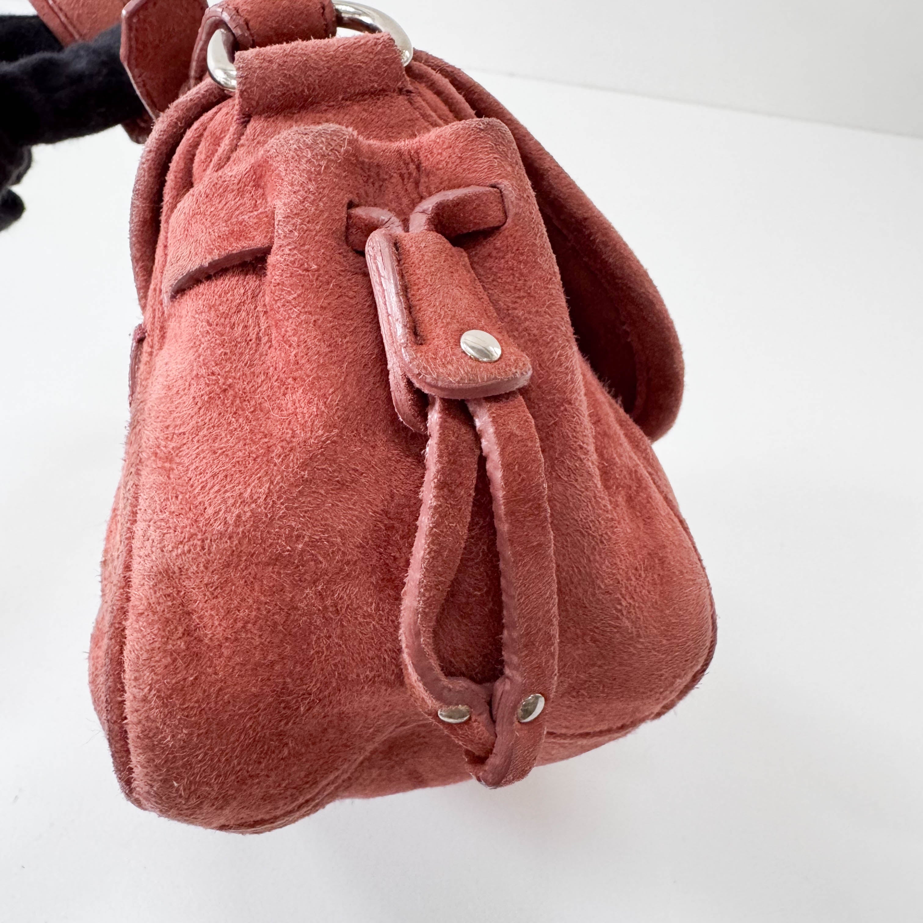 MIU MIU Archive Pink Suede Shoulder Bag – HIVE PRELOVED