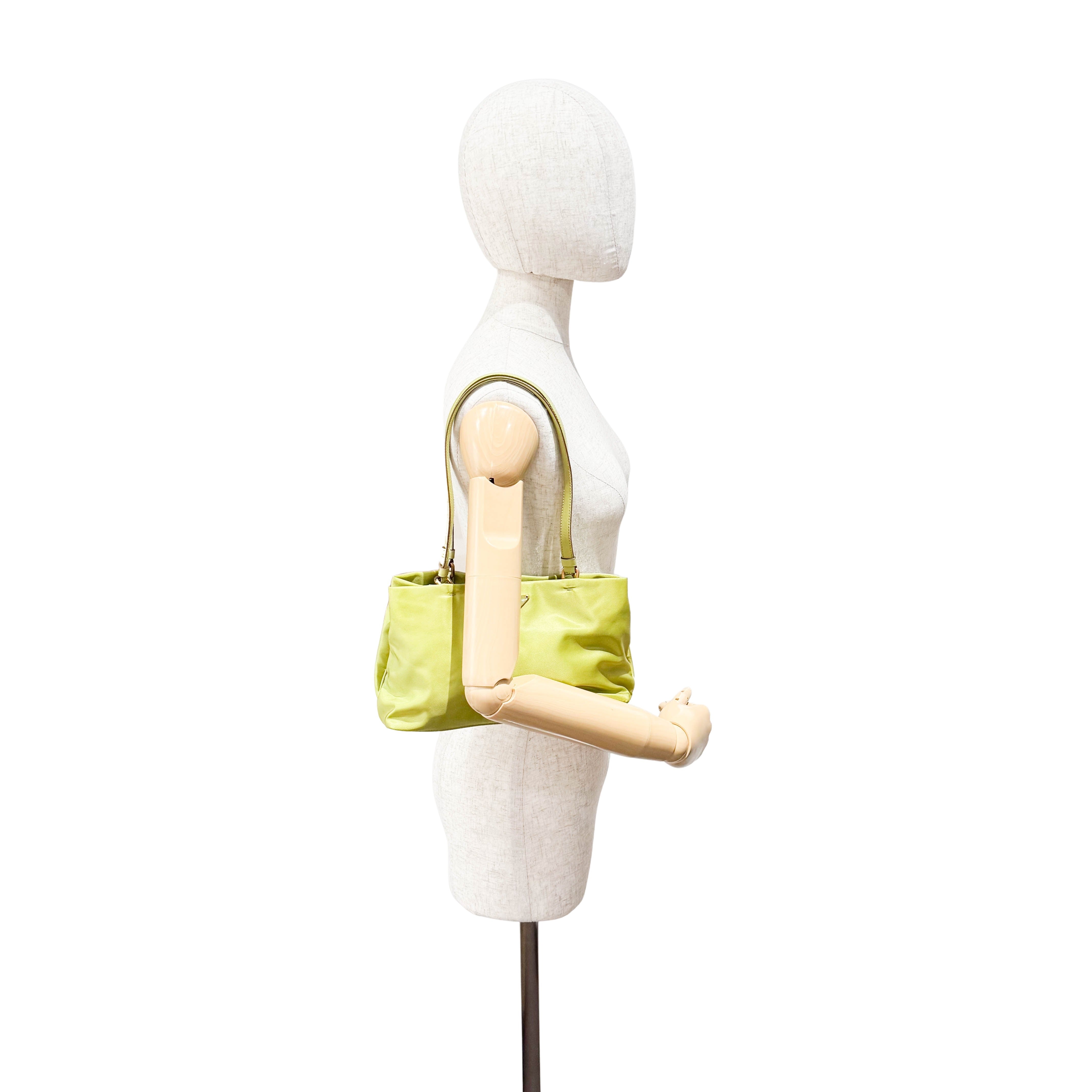 Green Nylon Shoulder Bag