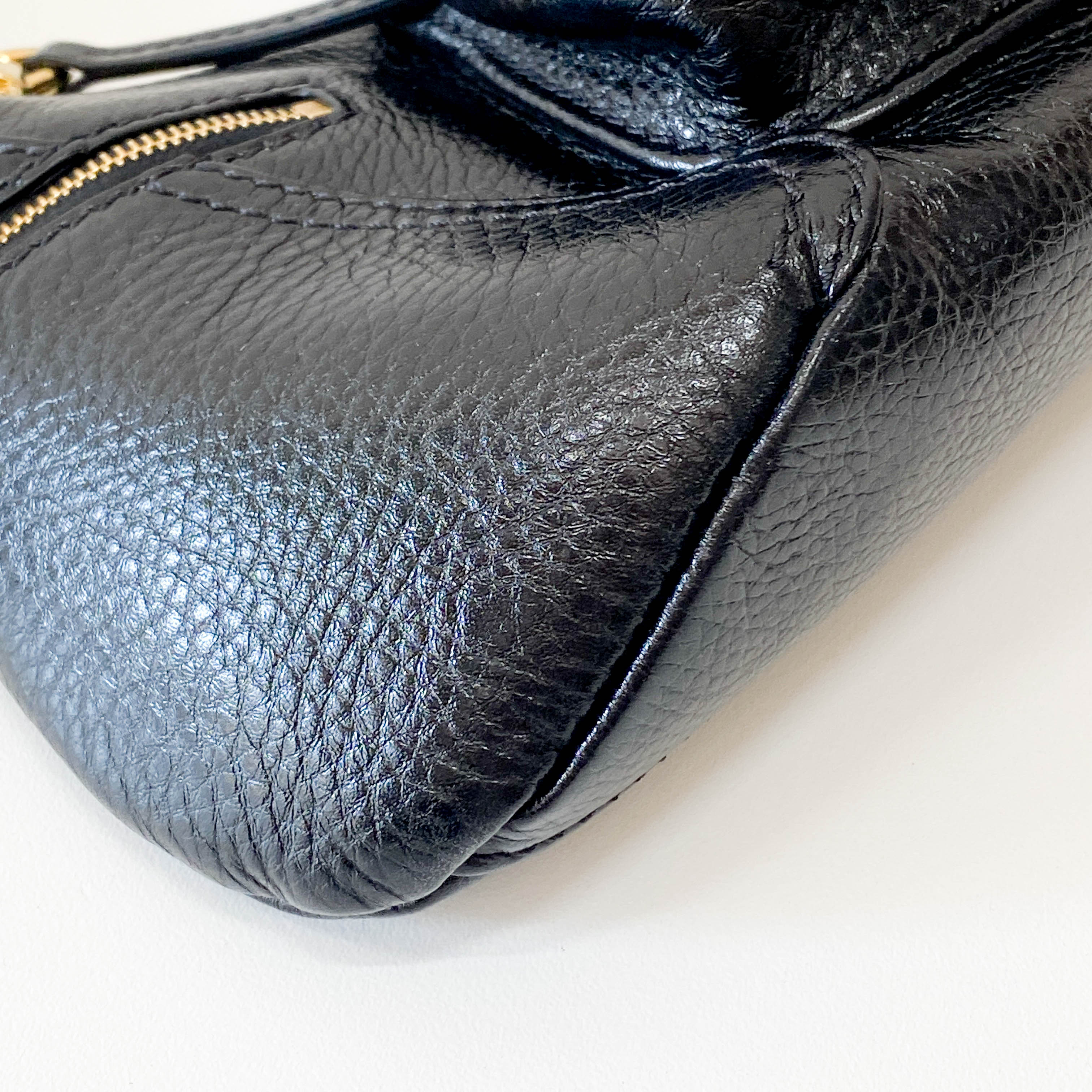 Black Leather Shoulder Bag