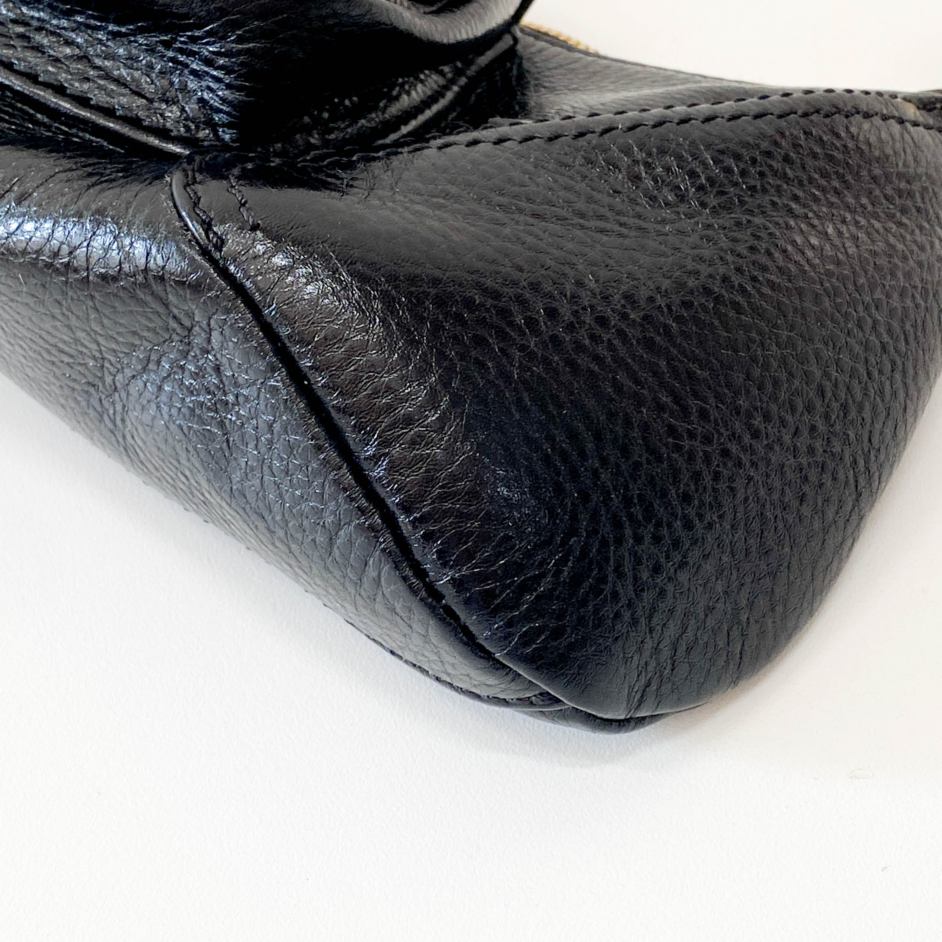 Black Leather Shoulder Bag