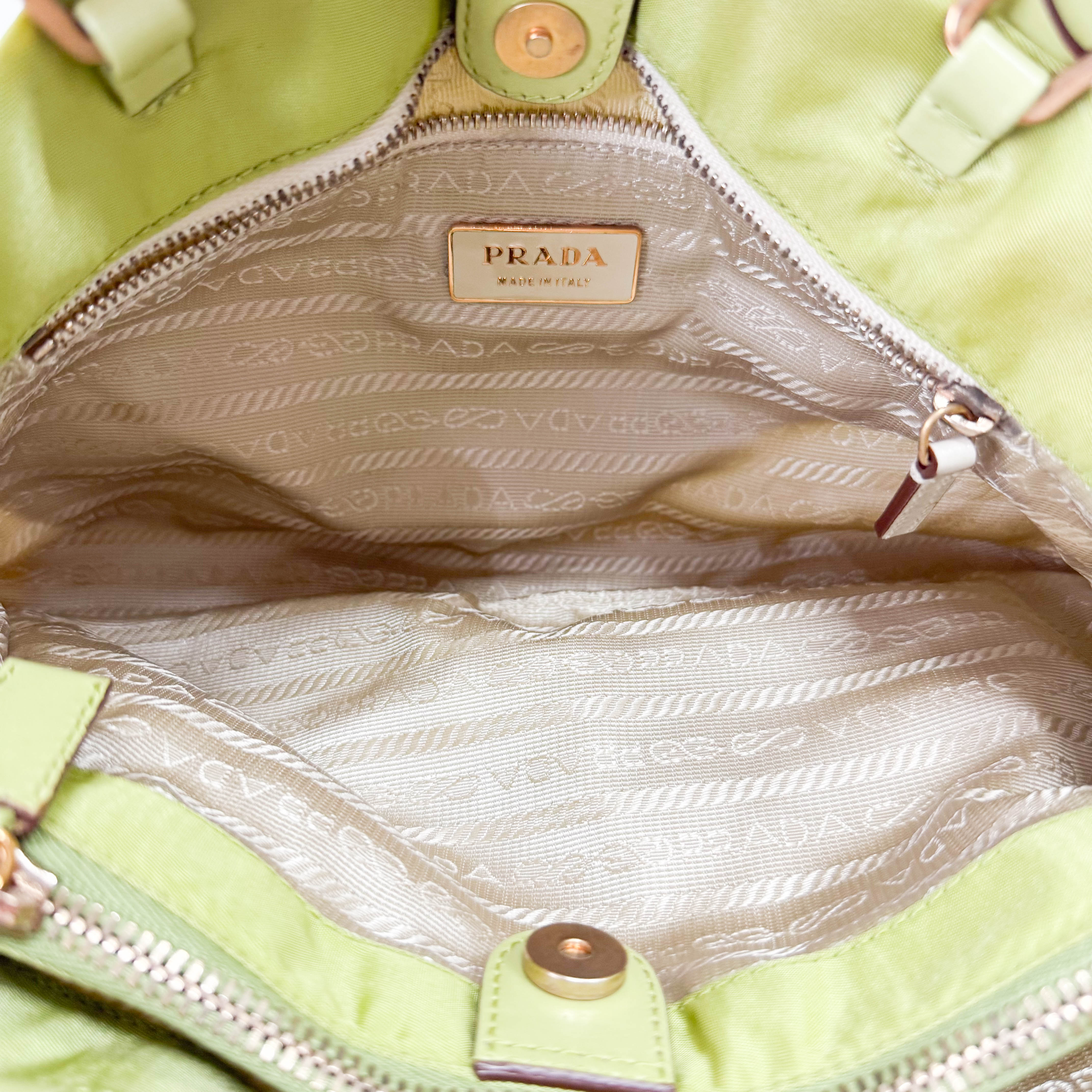 Green Nylon Shoulder Bag