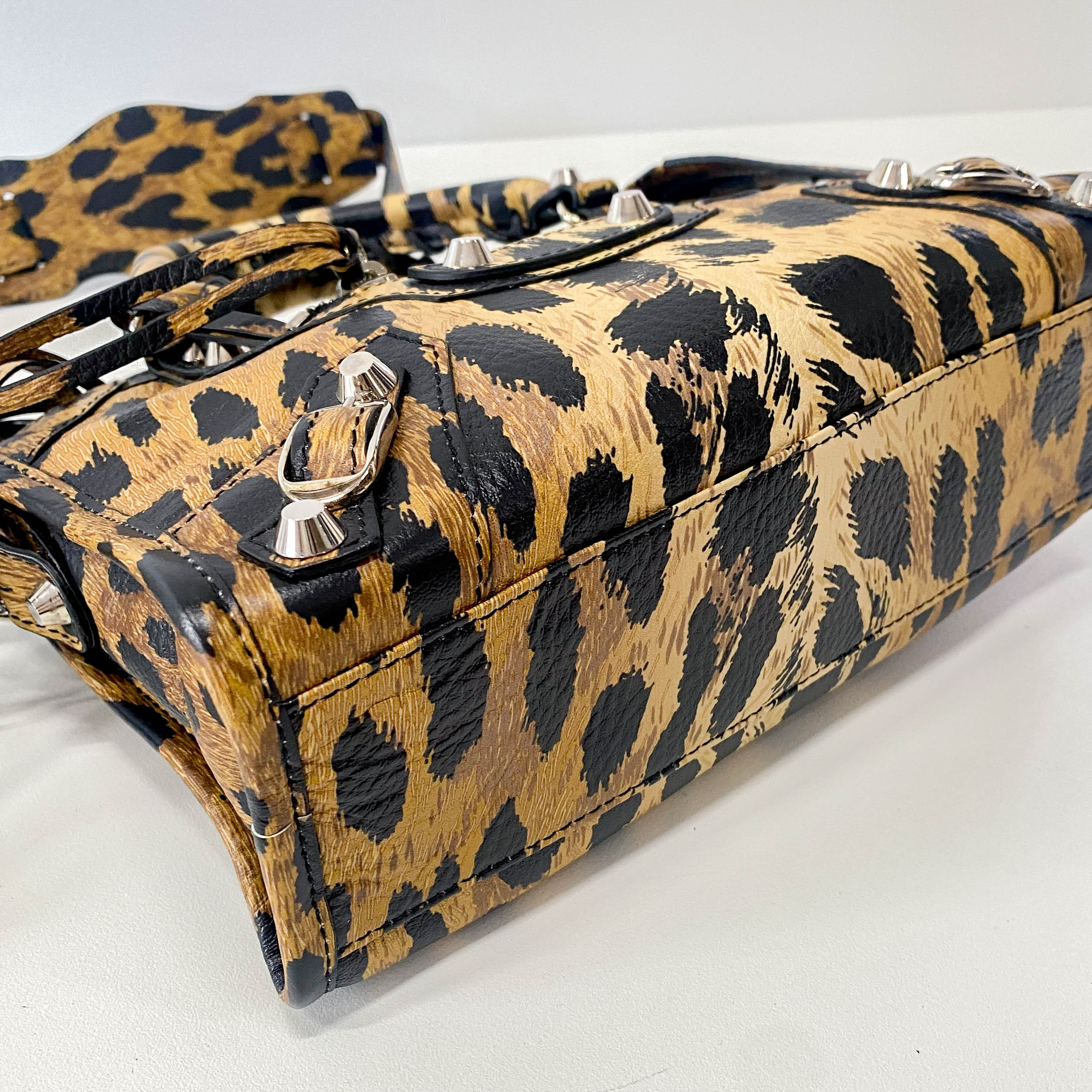 Mini Le City Animal Print Leather Bag