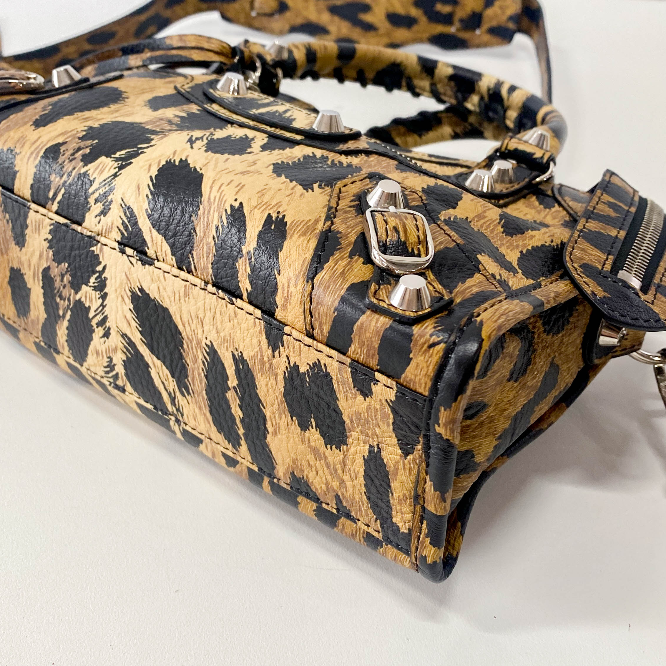 Mini Le City Animal Print Leather Bag
