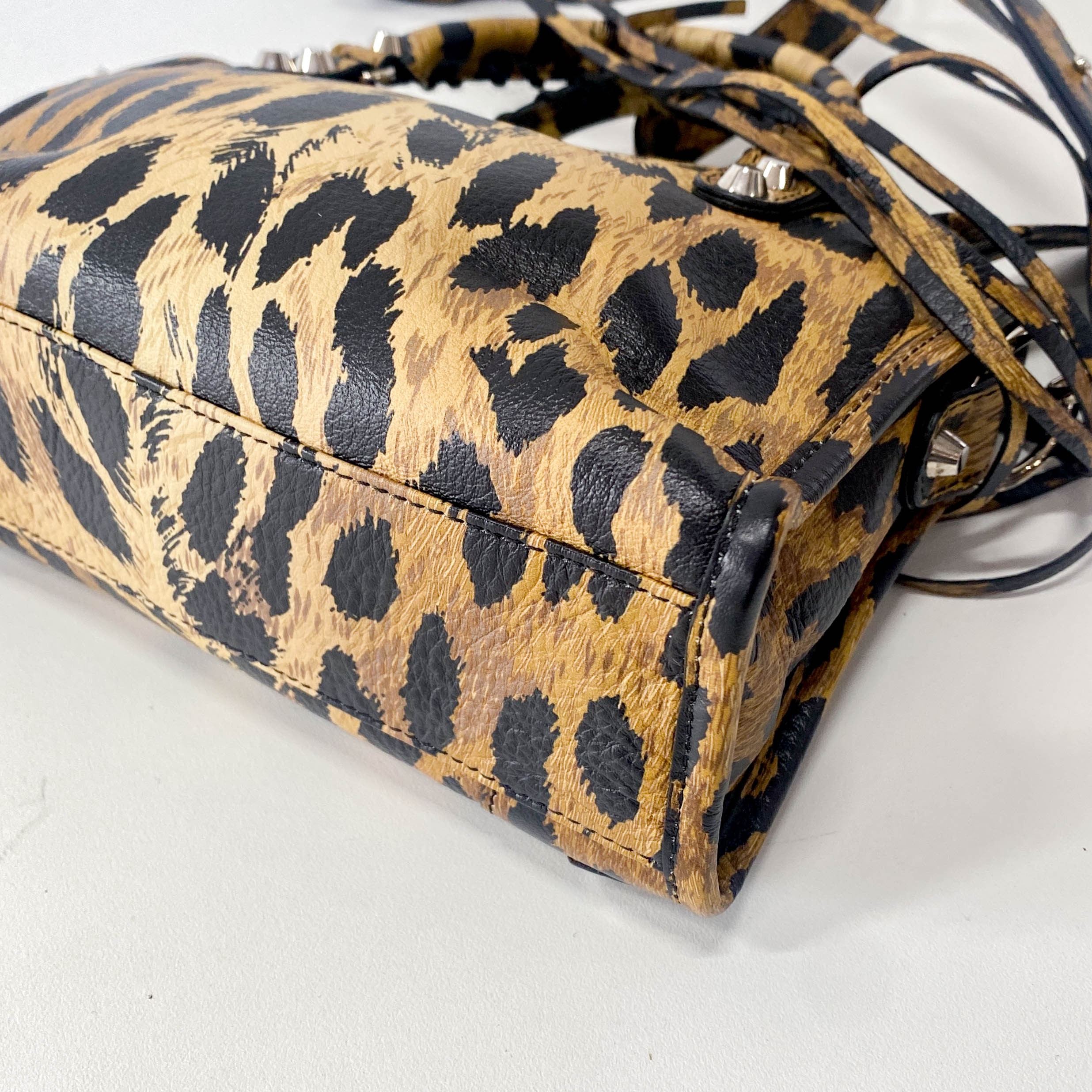 Mini Le City Animal Print Leather Bag