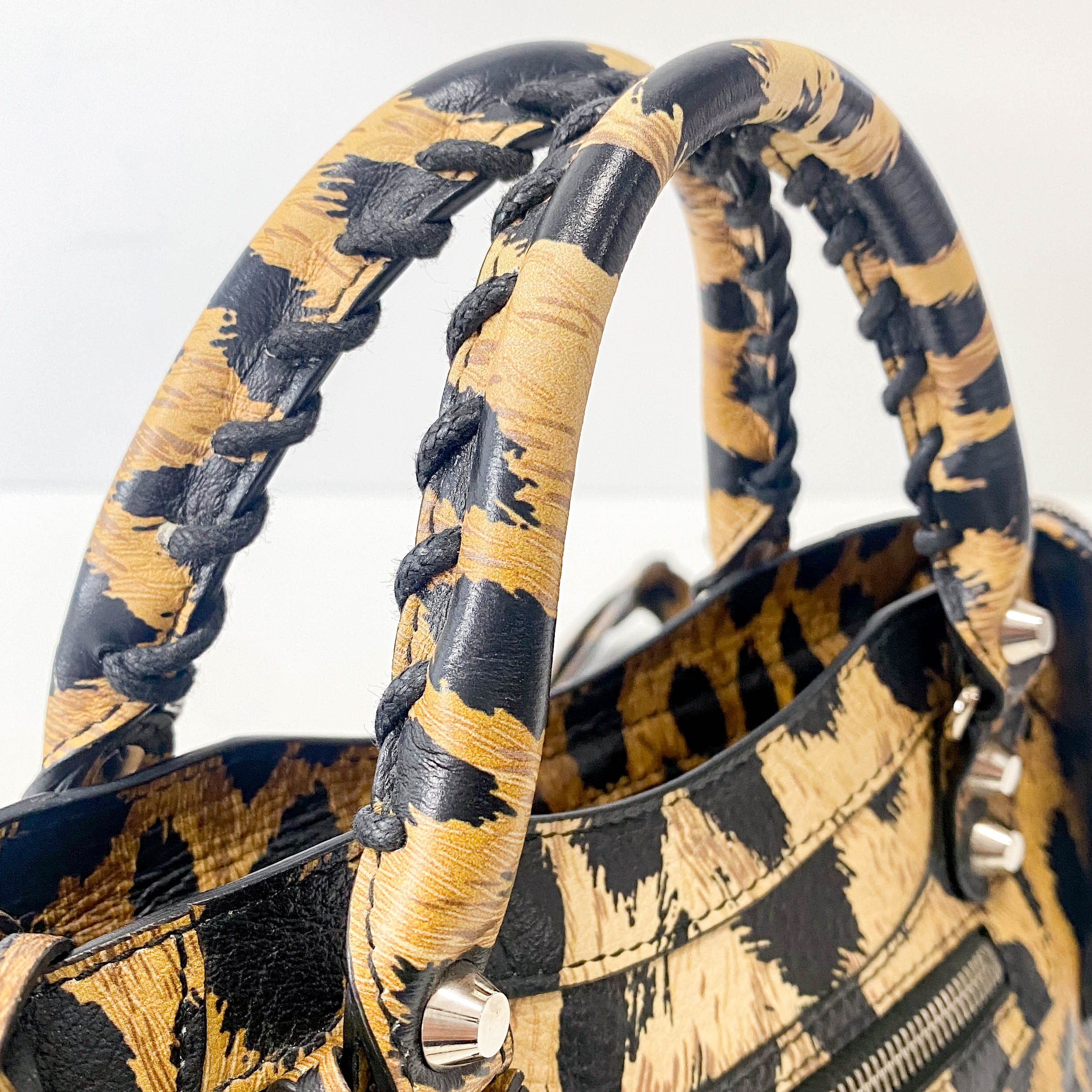 Mini Le City Animal Print Leather Bag