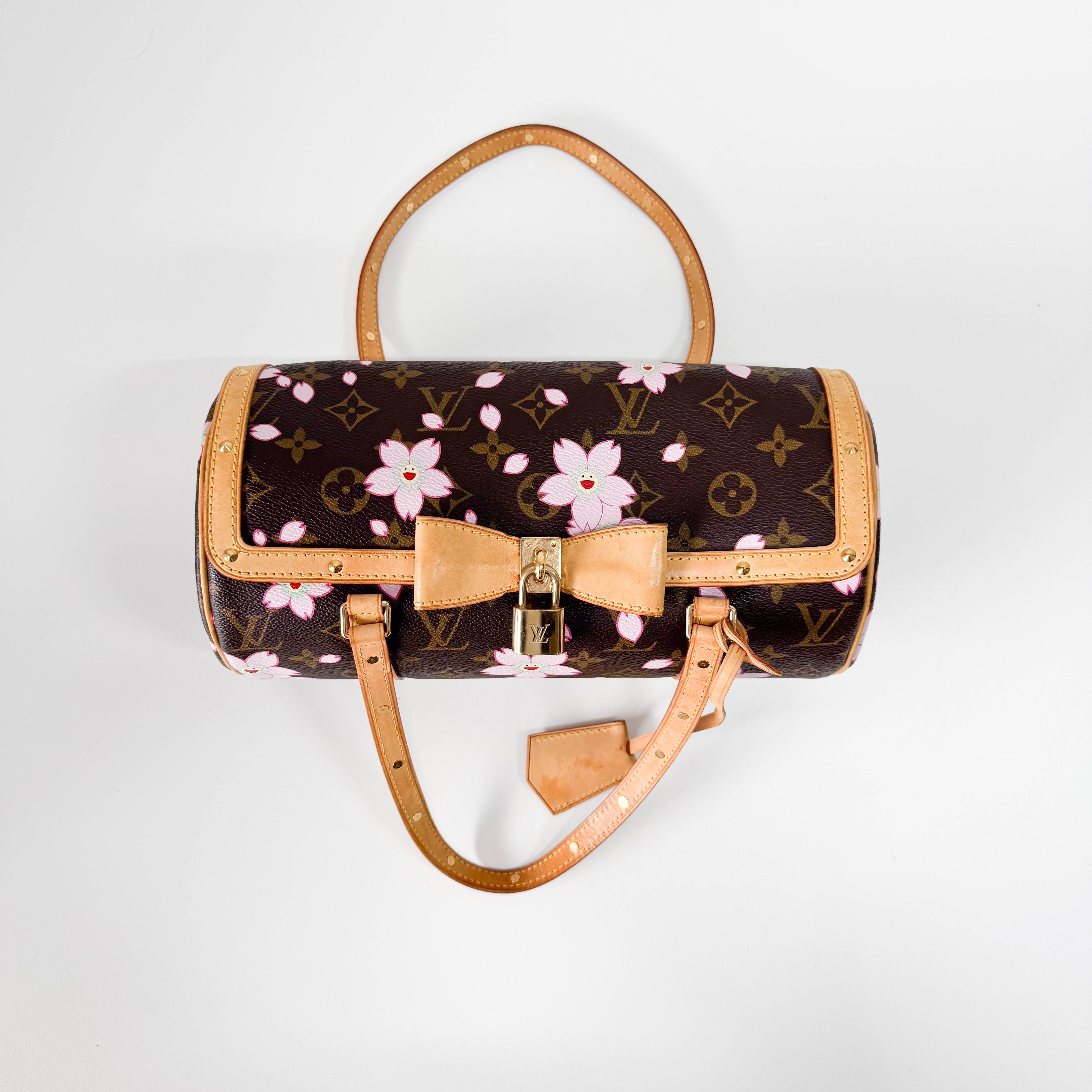 LV x TM Monogram Sakura Papillon Bag