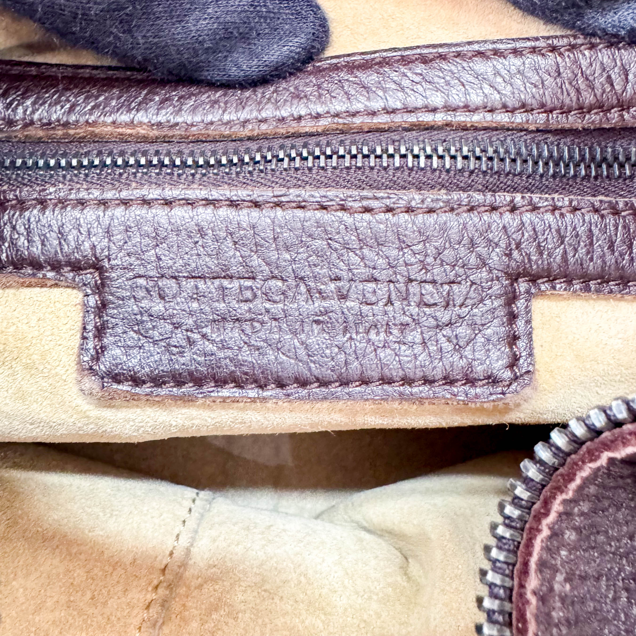 Intrecciato Brown Leather Shoulder Bag