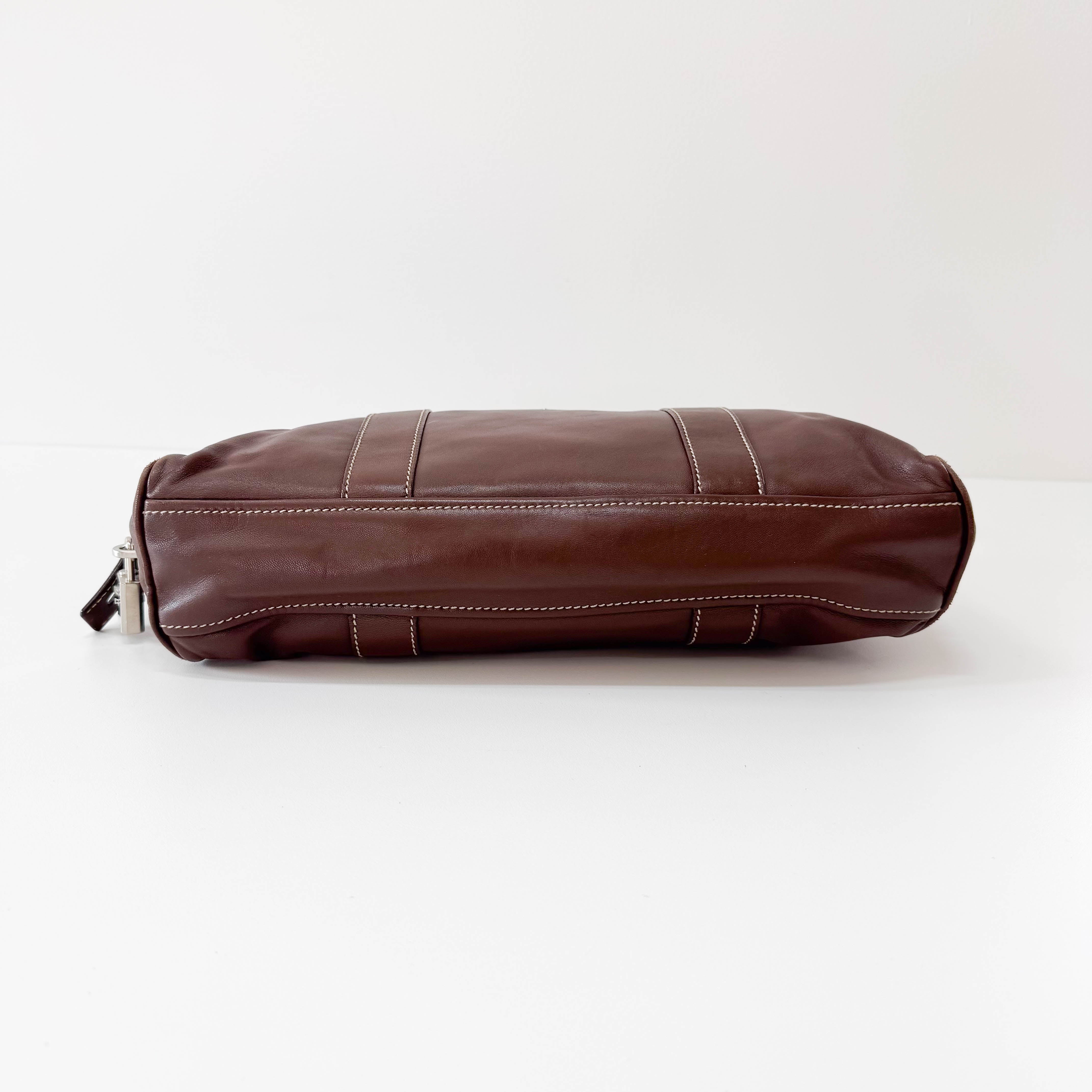 PRADA Archive Brown Leather Shoulder Bag – HIVE PRELOVED