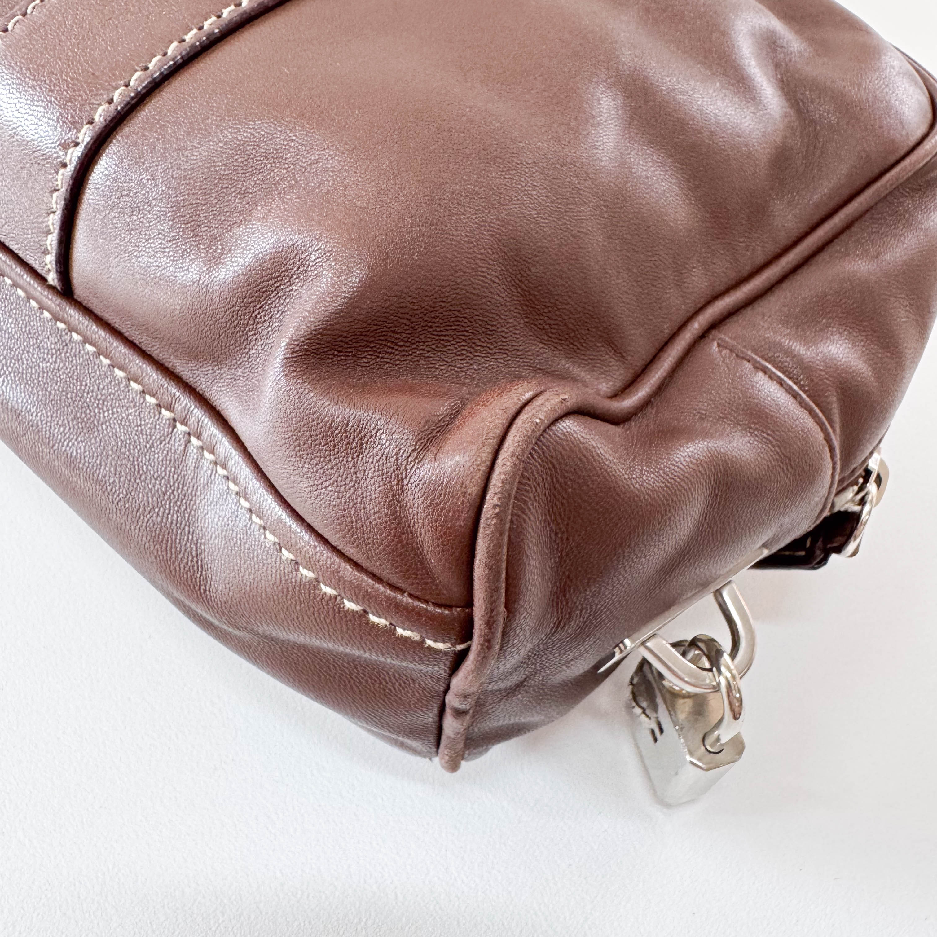バッグ PRADA BROWN LEATHER TOTE BAG ARCHIVE PRADA Archive Suede Brown Shoulder Bag | eBay