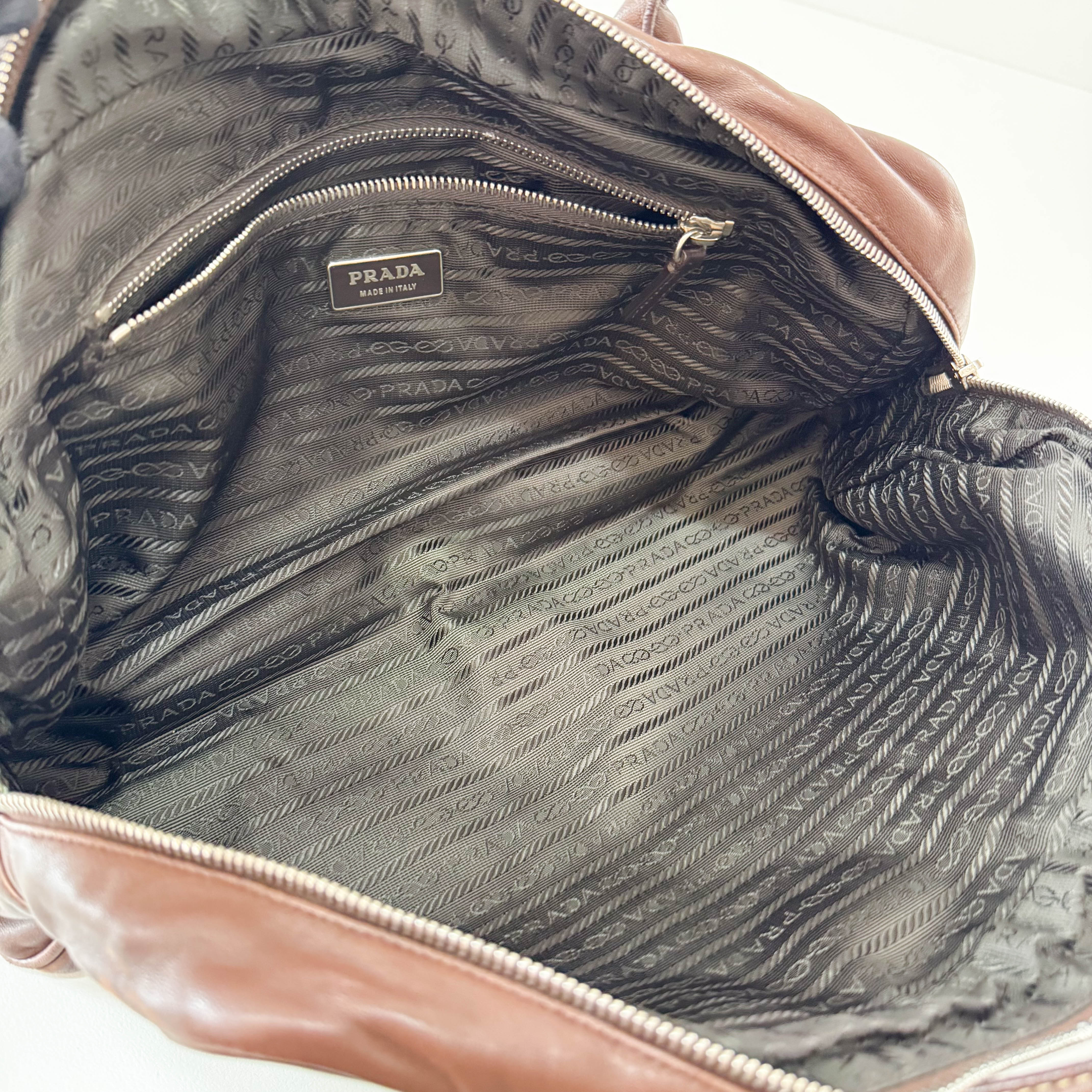 バッグ PRADA BROWN LEATHER TOTE BAG ARCHIVE PRADA Archive Suede Brown Shoulder Bag | eBay