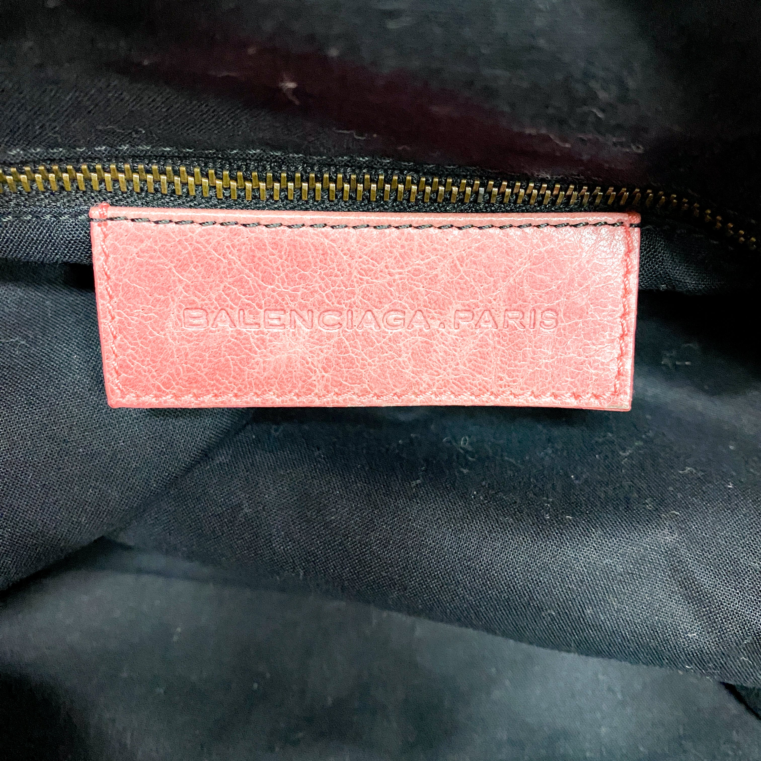 Motorcycle Pink Leather Tote Bag