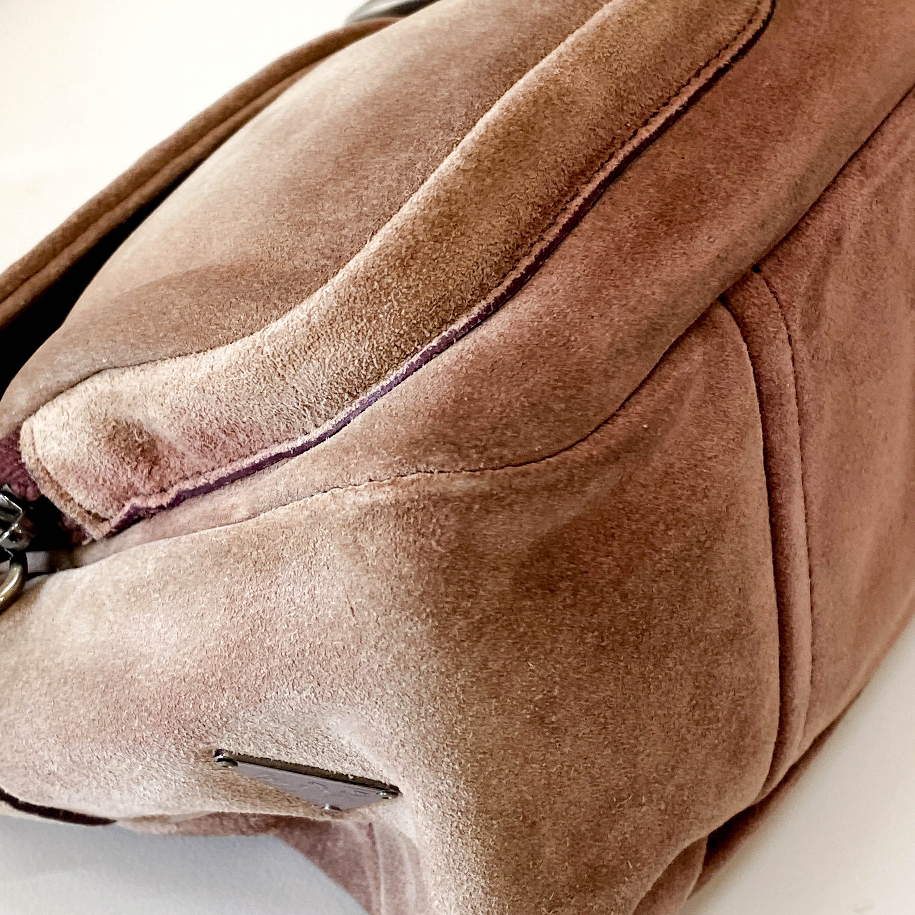 Brown Suede Shoulder Bag
