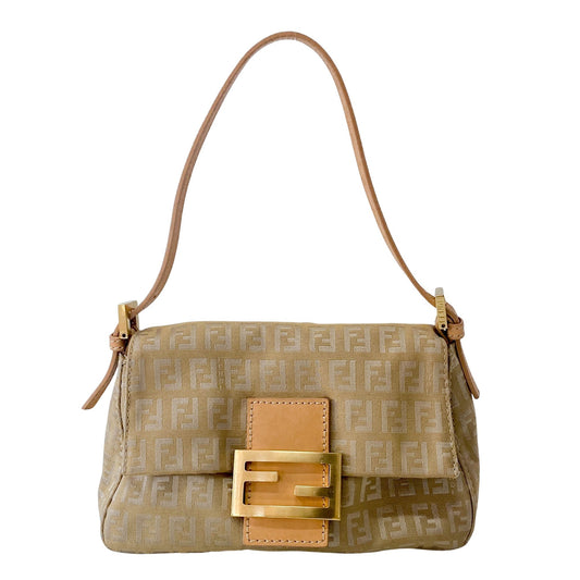 Mamma Baguette Mini Yellow Zucchino Canvas Shoulder Bag