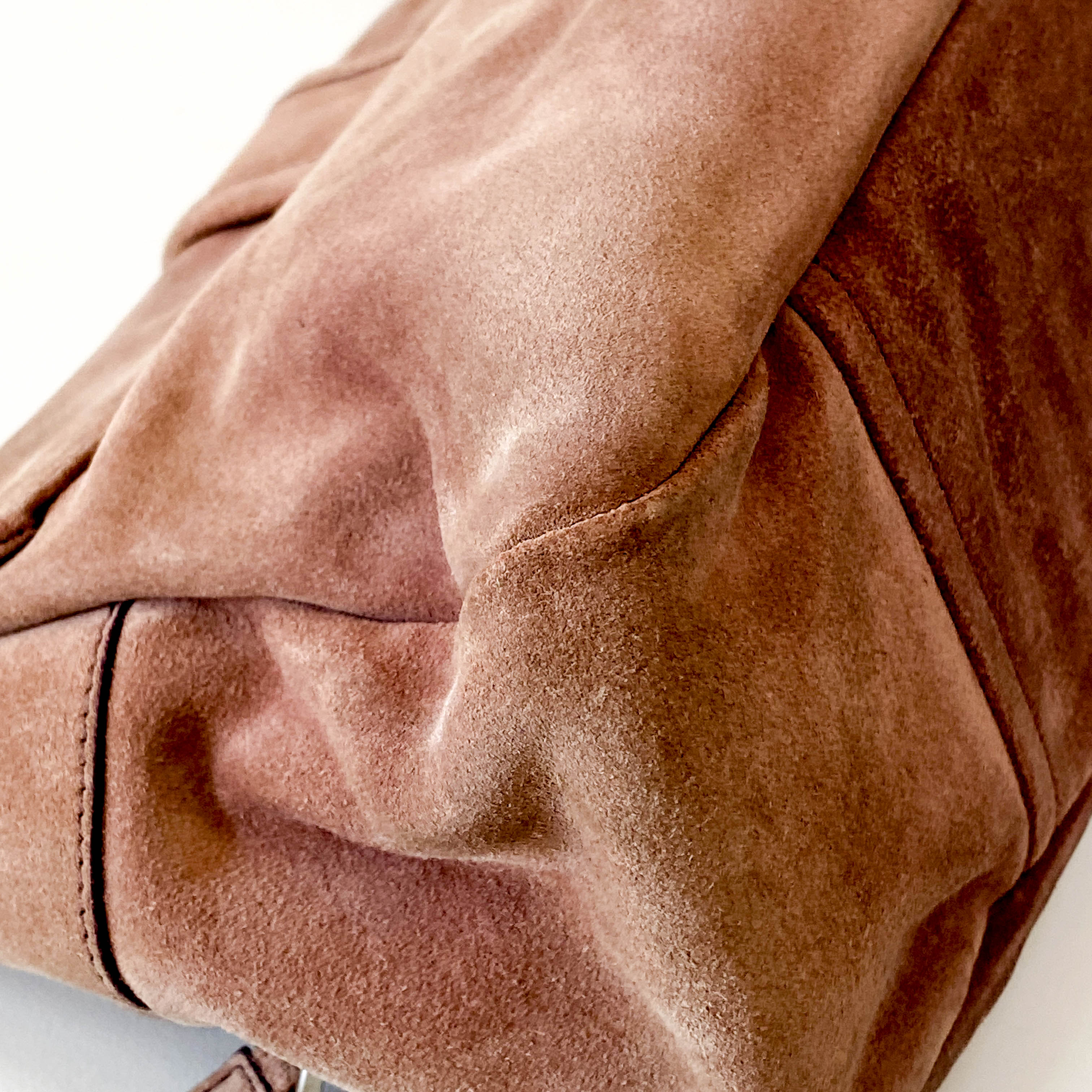 Brown Suede Shoulder Bag