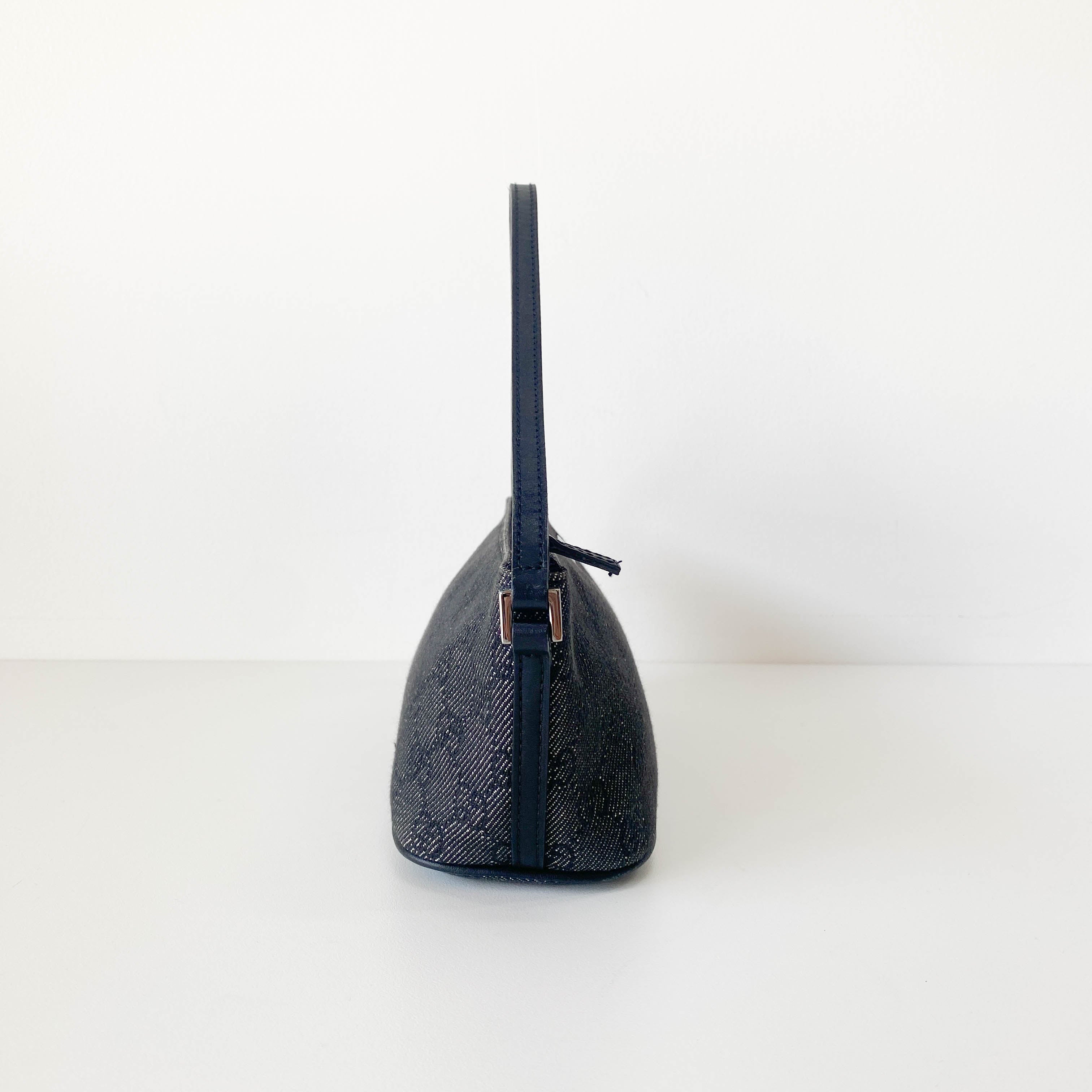 GG Canvas Navy Pouch