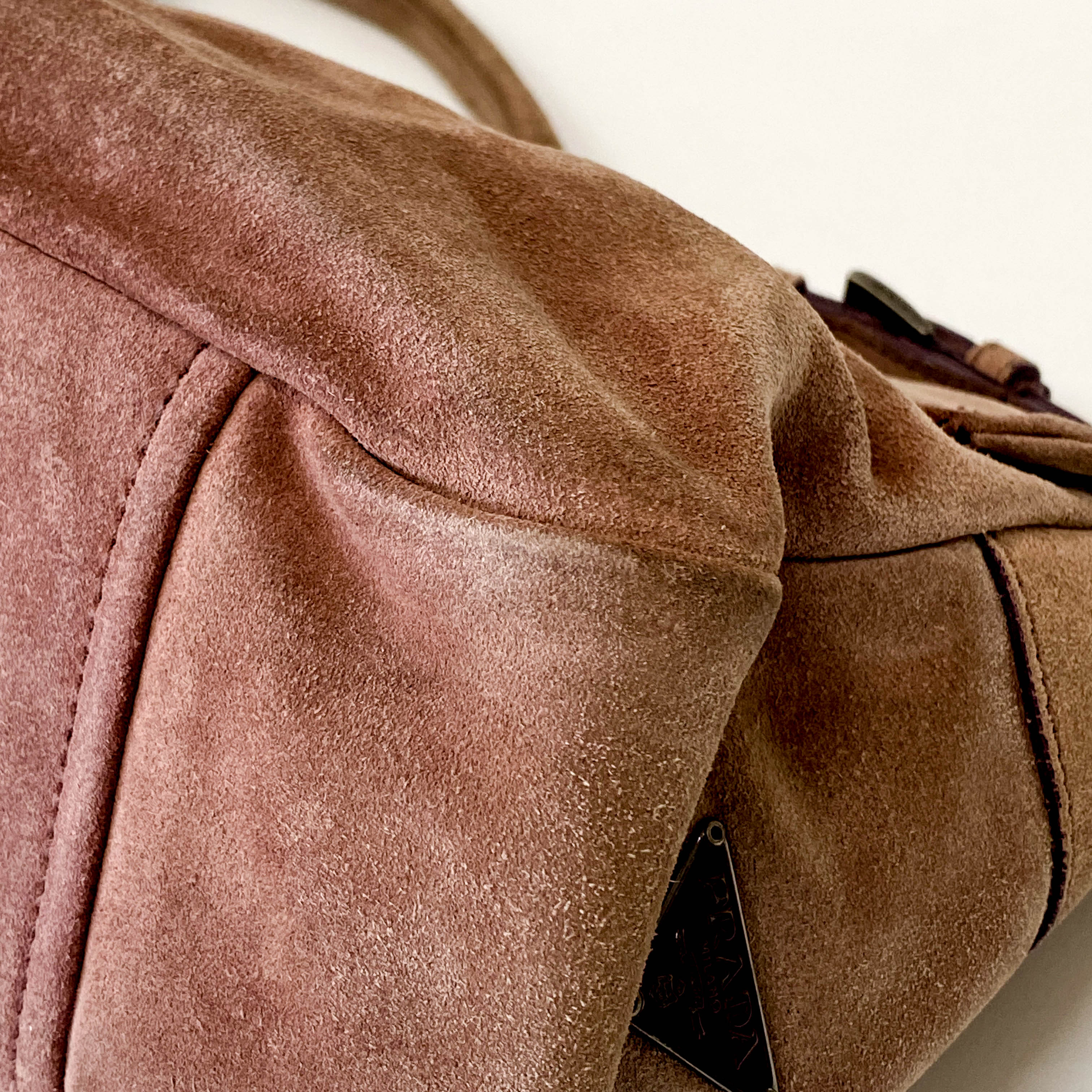 Brown Suede Shoulder Bag