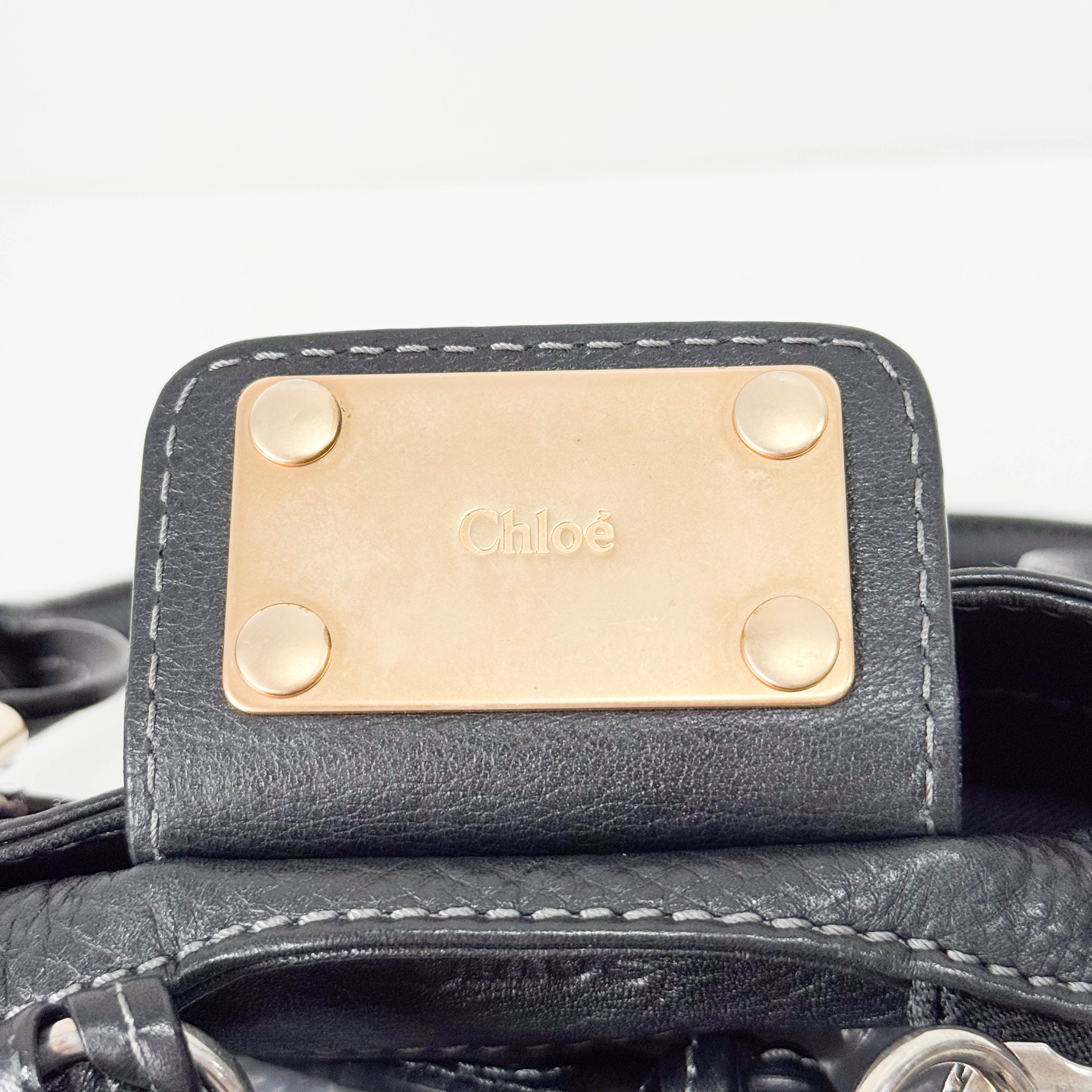 Paddington Black Leather Shoulder Bag
