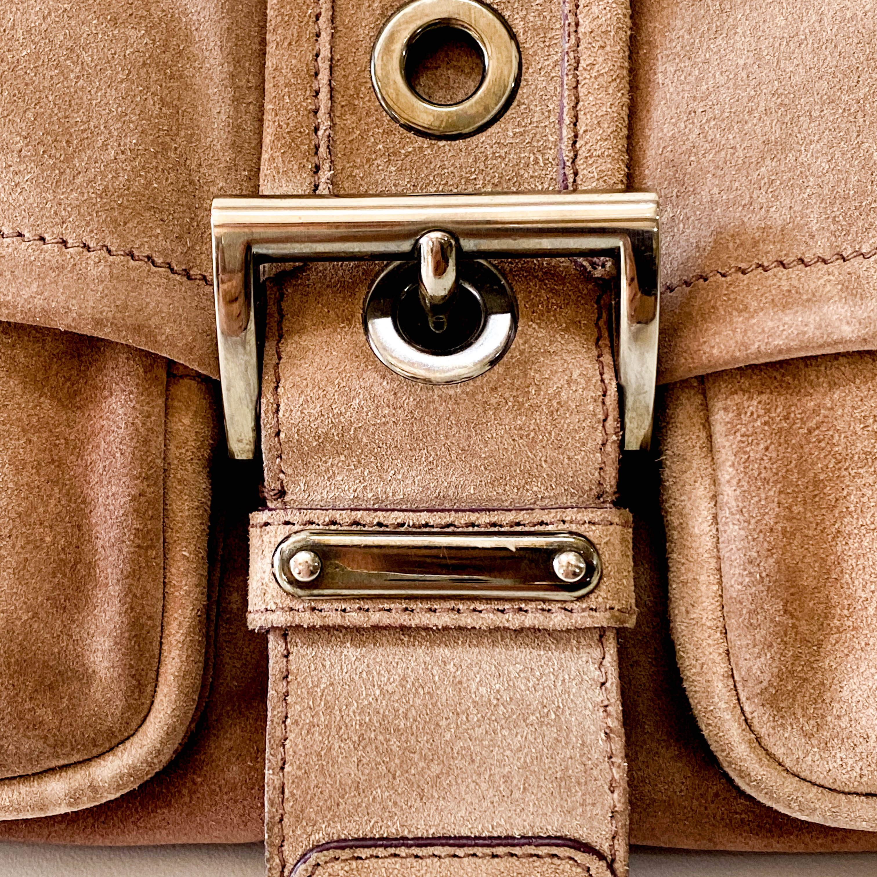 Brown Suede Shoulder Bag