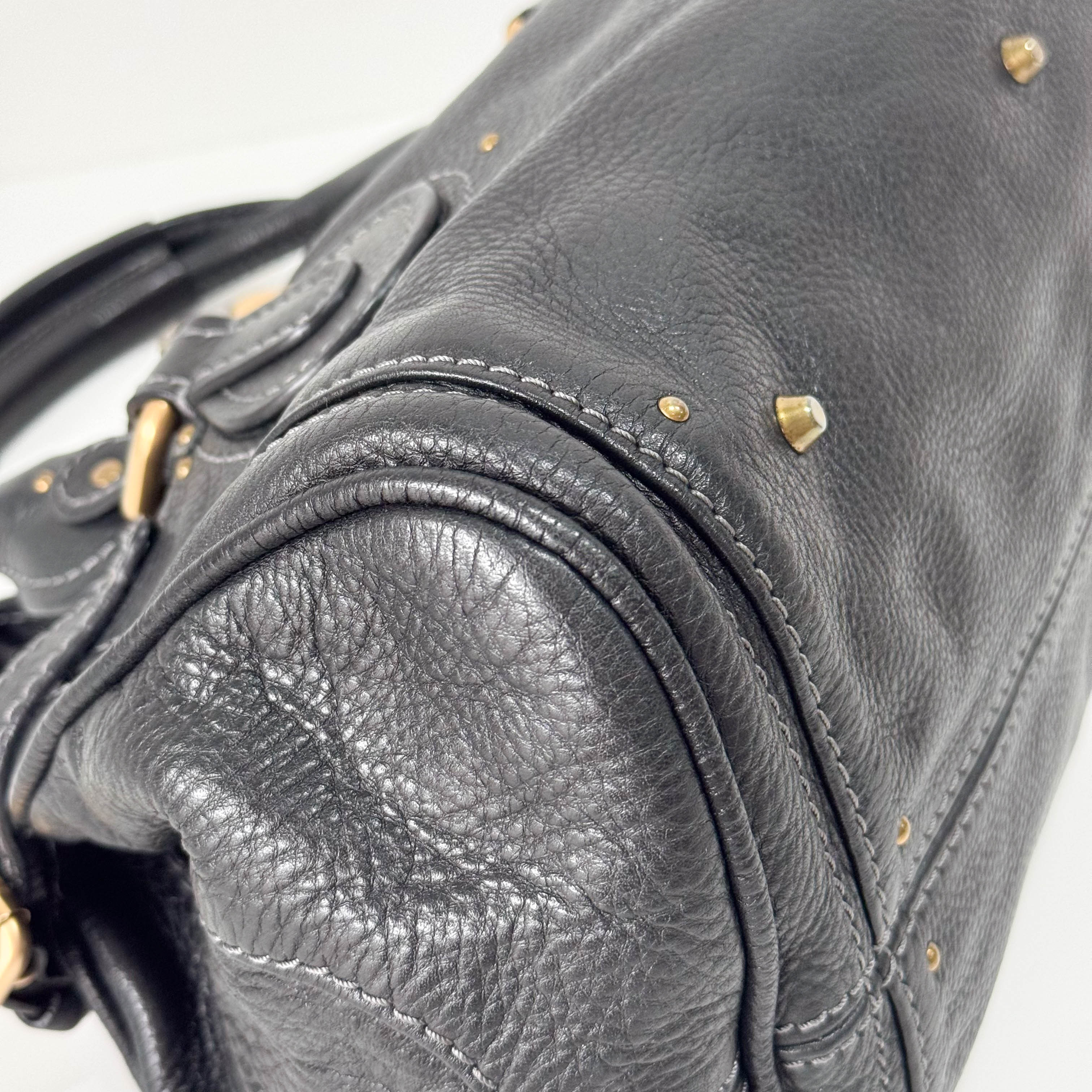 Paddington Black Leather Shoulder Bag