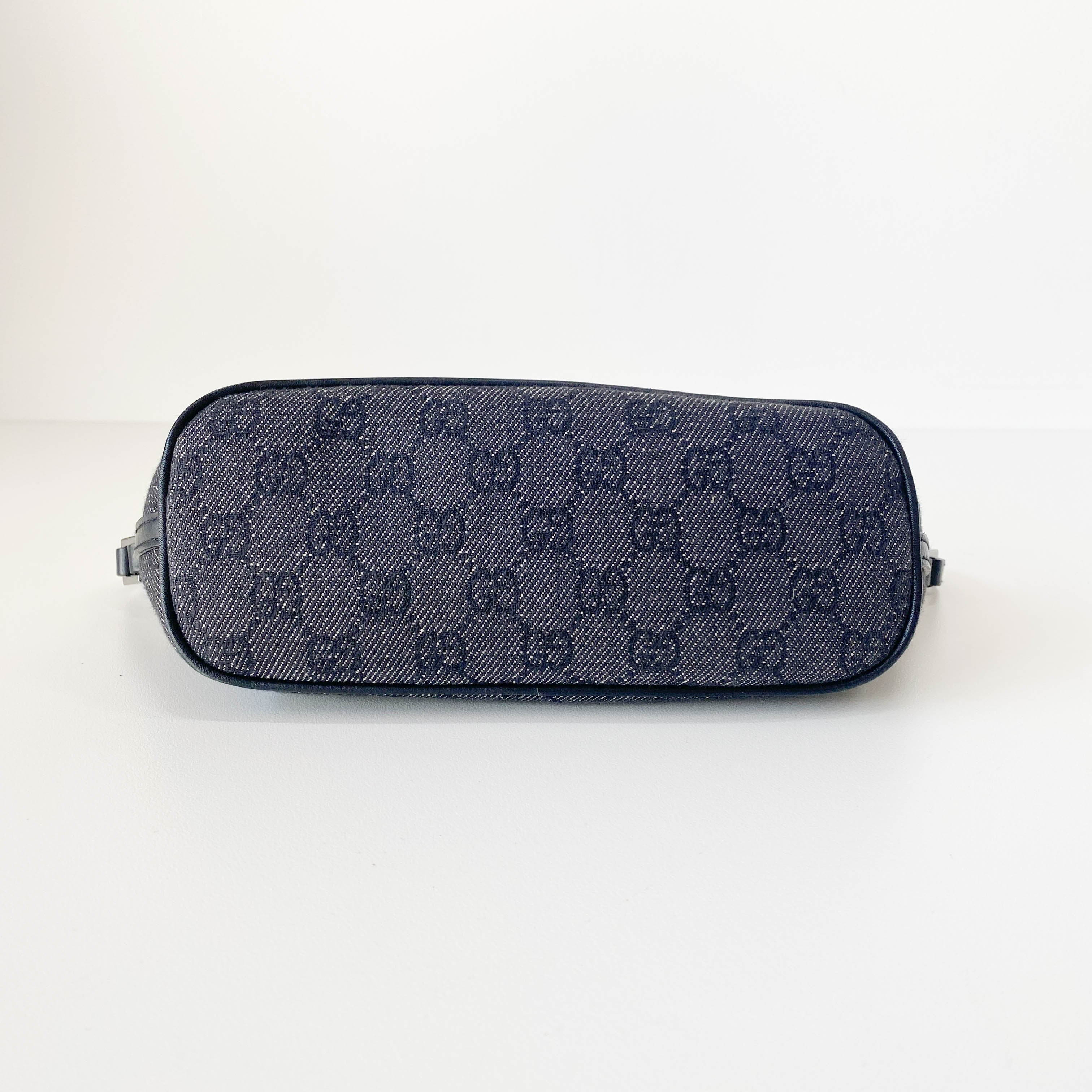 GG Canvas Navy Pouch