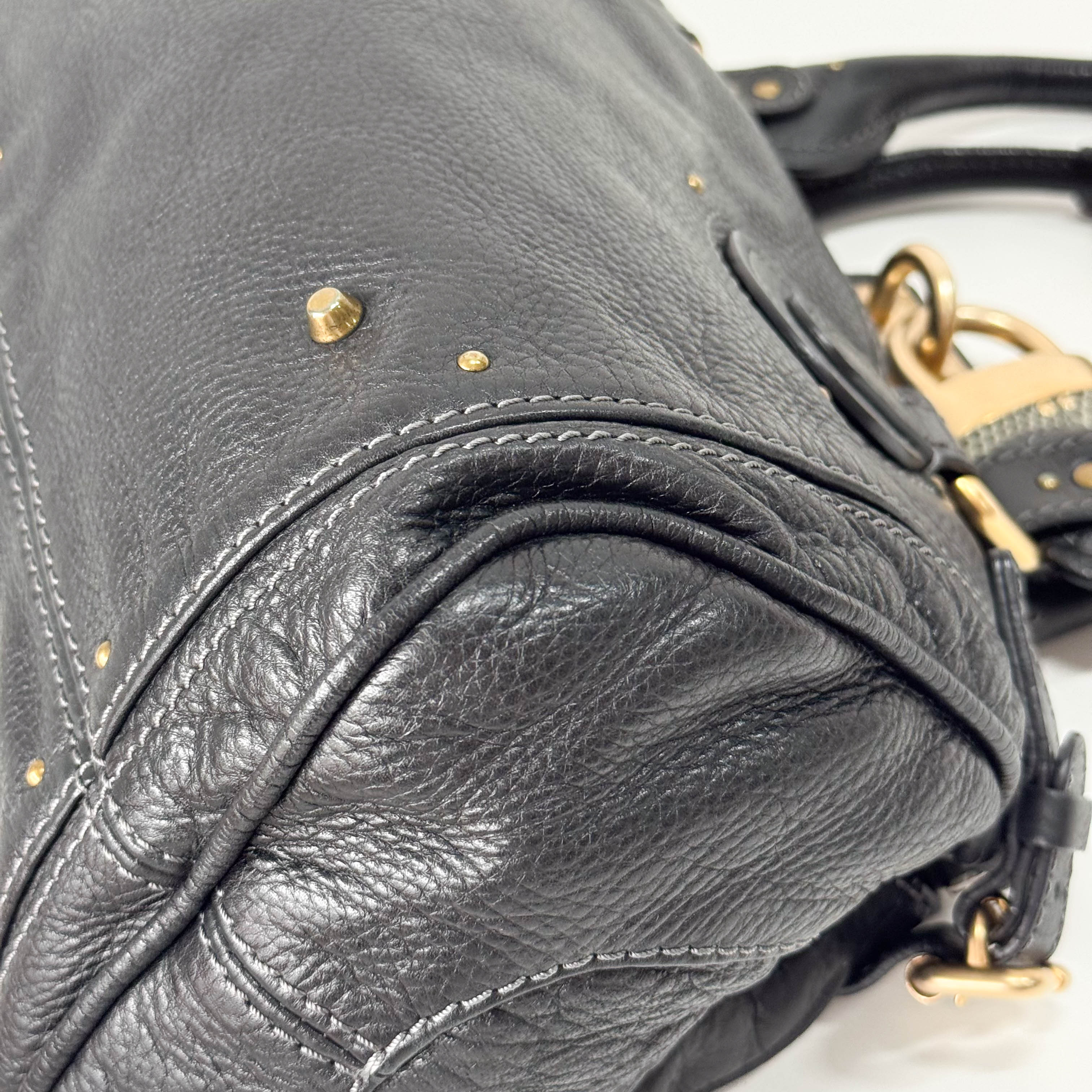 Paddington Black Leather Shoulder Bag