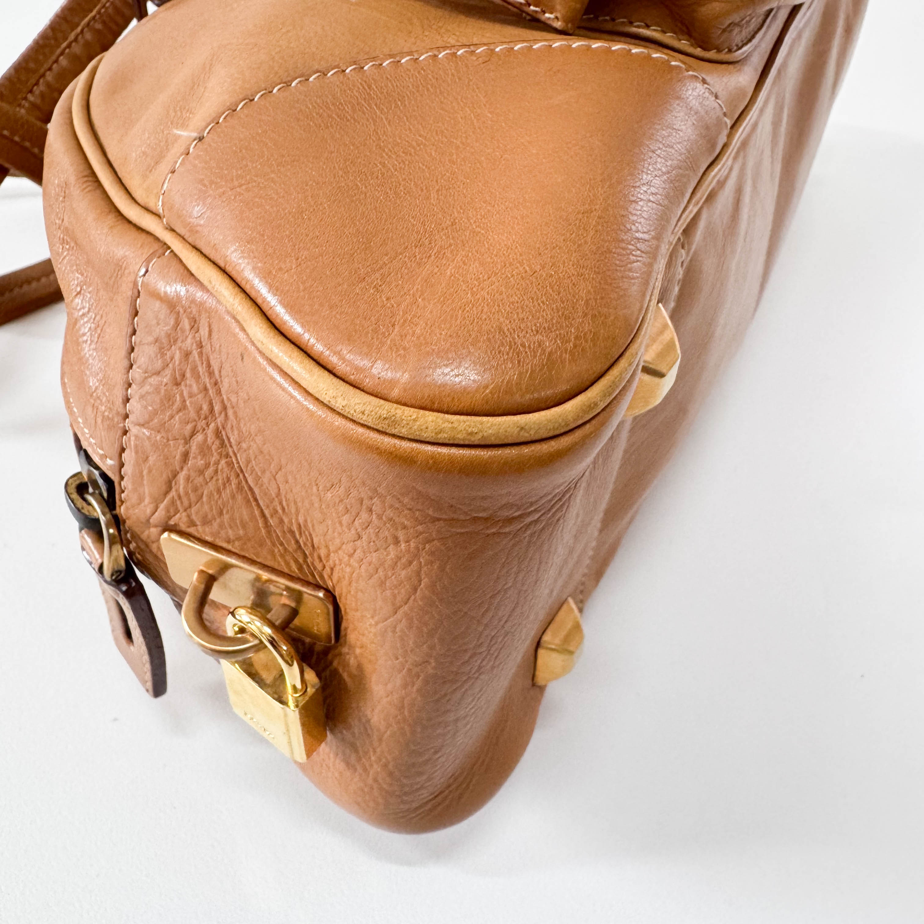 PRADA Archive Brown Leather Shoulder Bag – HIVE PRELOVED