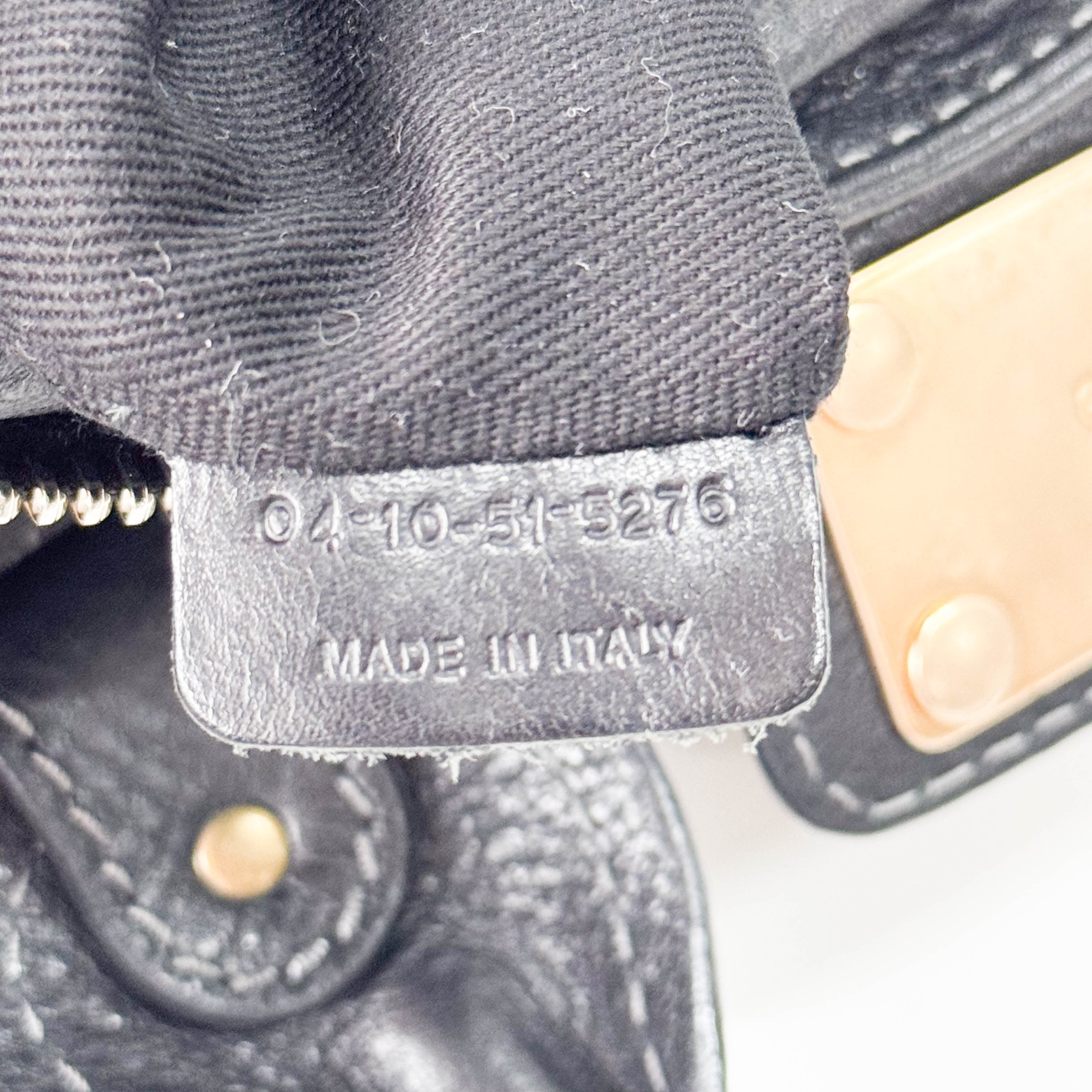 Paddington Black Leather Shoulder Bag