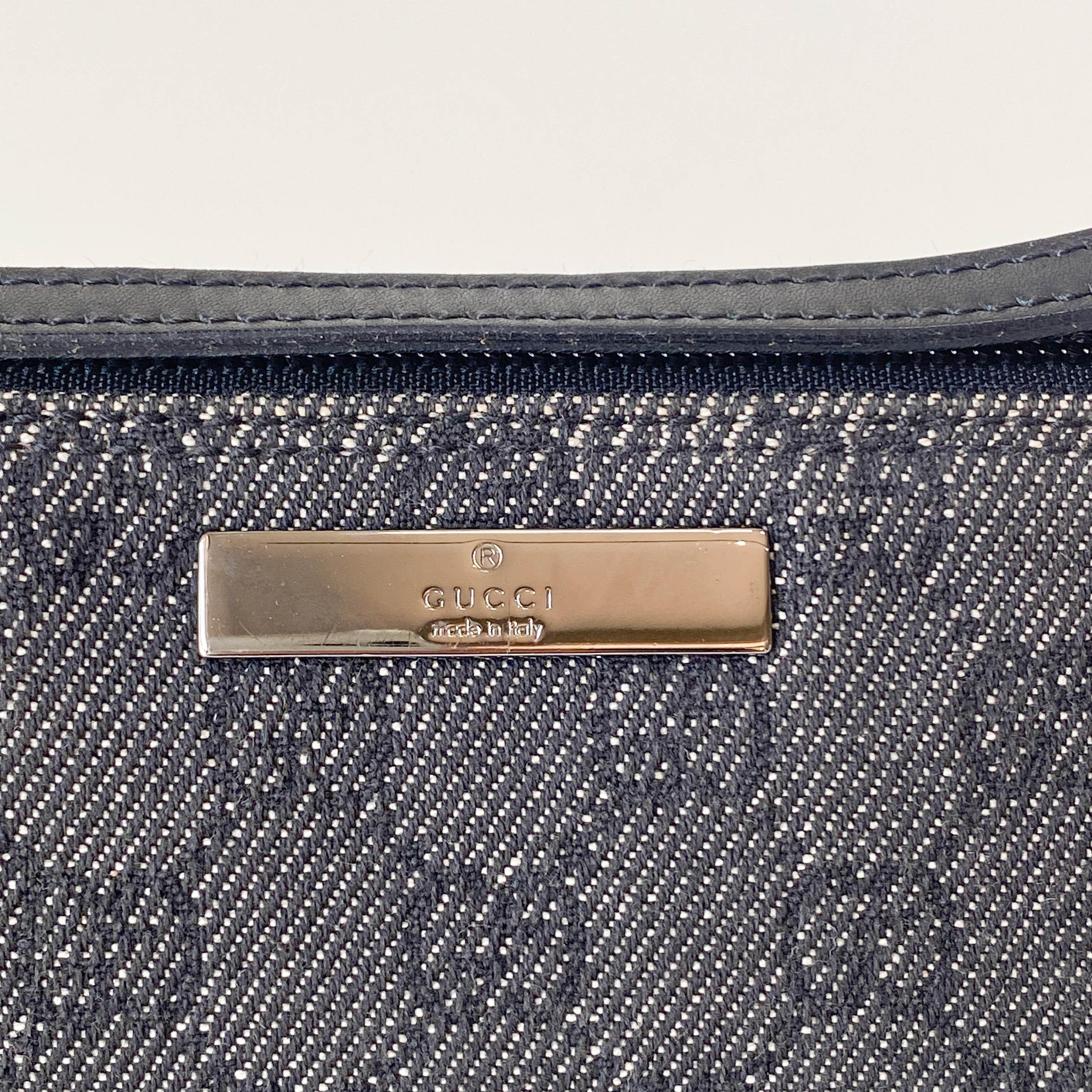 GG Canvas Navy Pouch