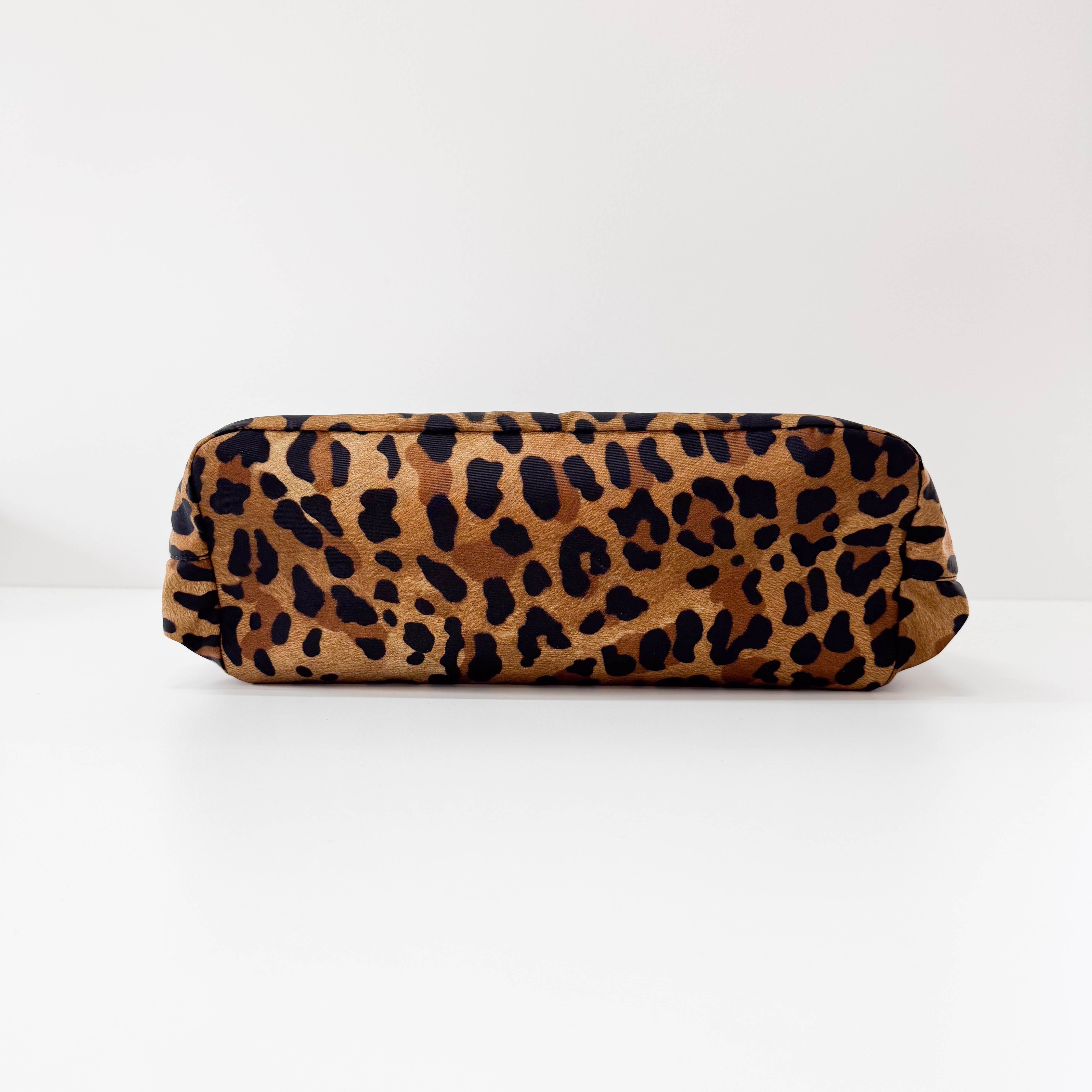 Nylon Leopard Print Tote